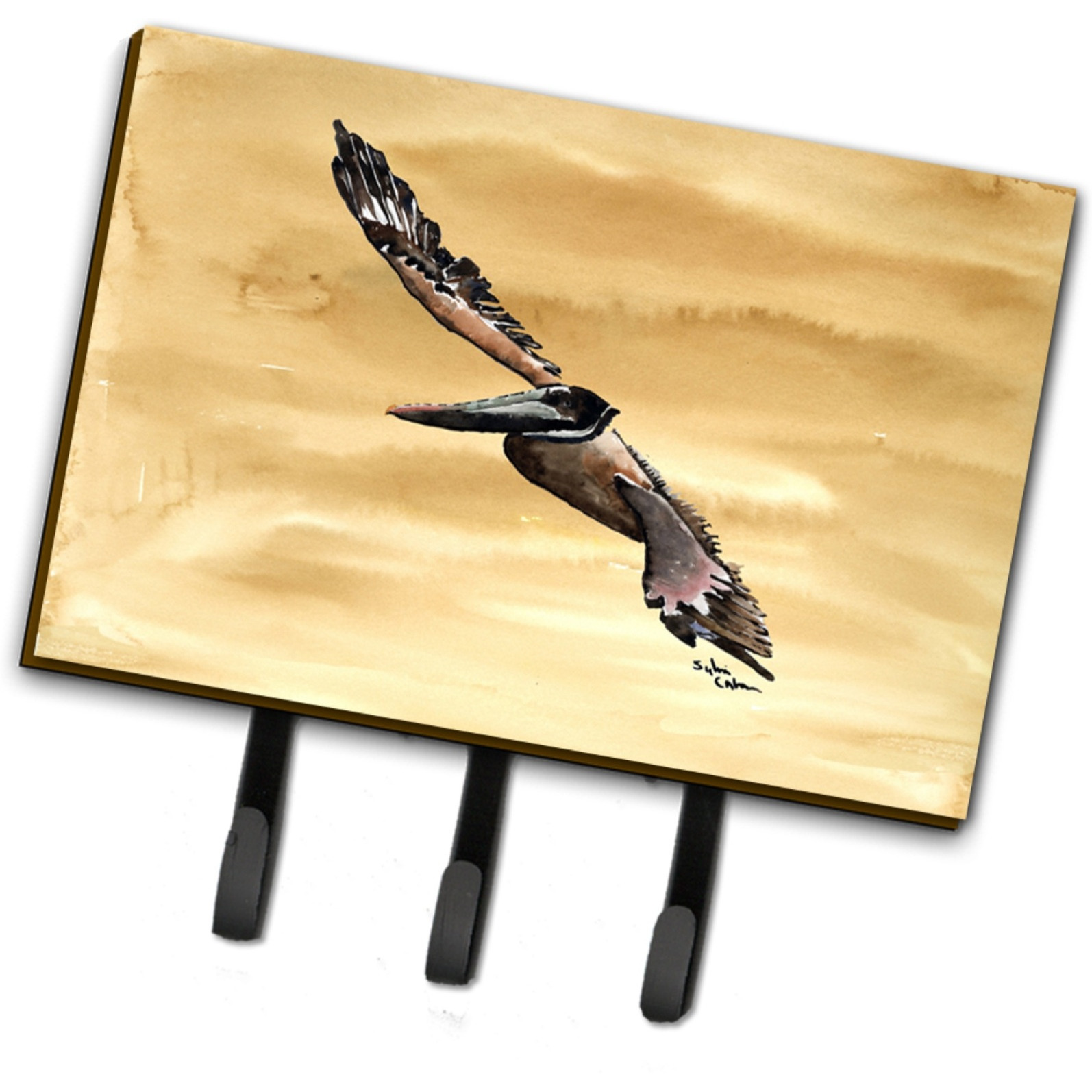 &quotCaroline's Treasures 8157TH68 Flying Brown Pelican Leash or Key Holder, Large, Multicolor"