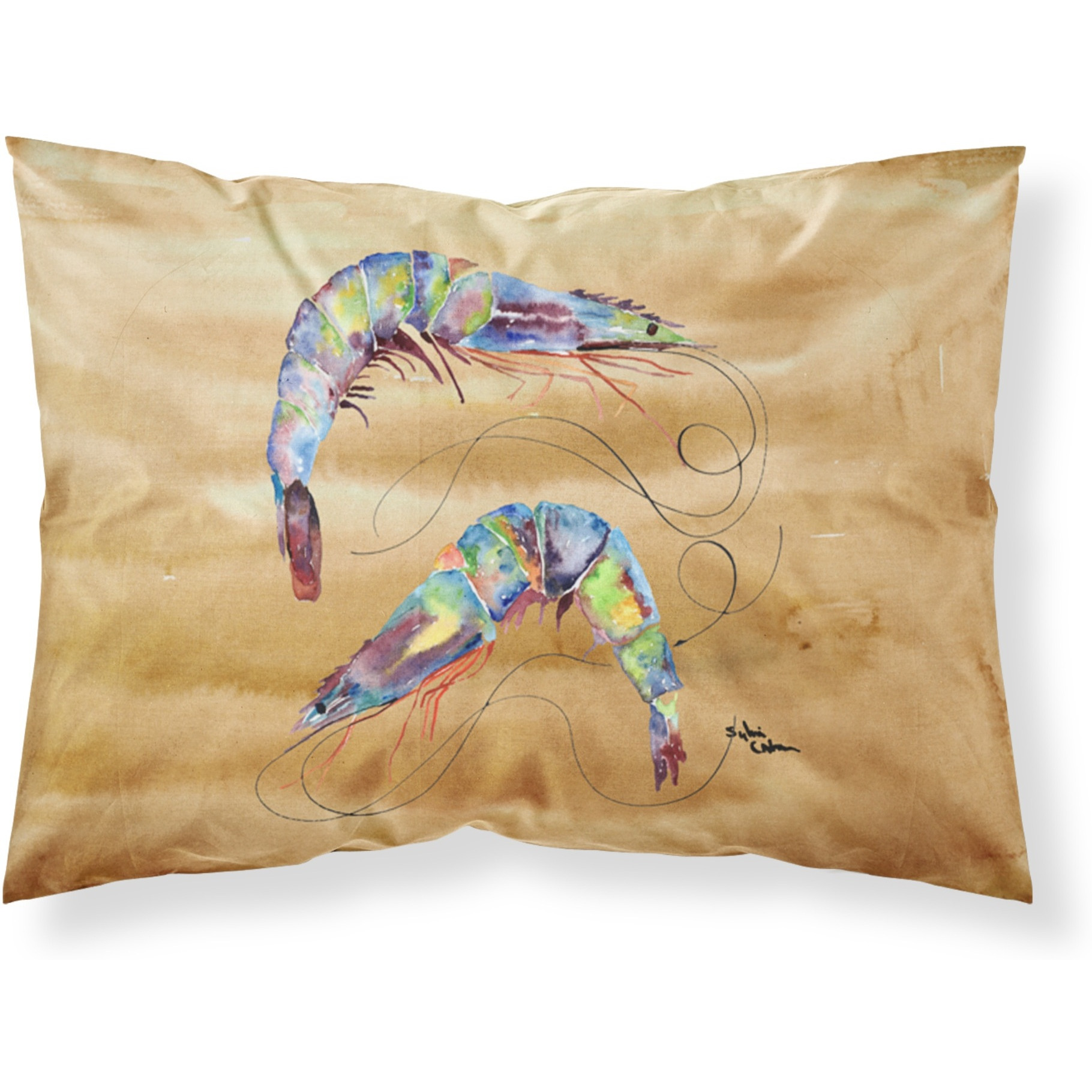 &quotCaroline's Treasures 8158PILLOWCASE Shrimp Moisture Wicking Fabric Standard Pillowcase, Large, Multicolor"