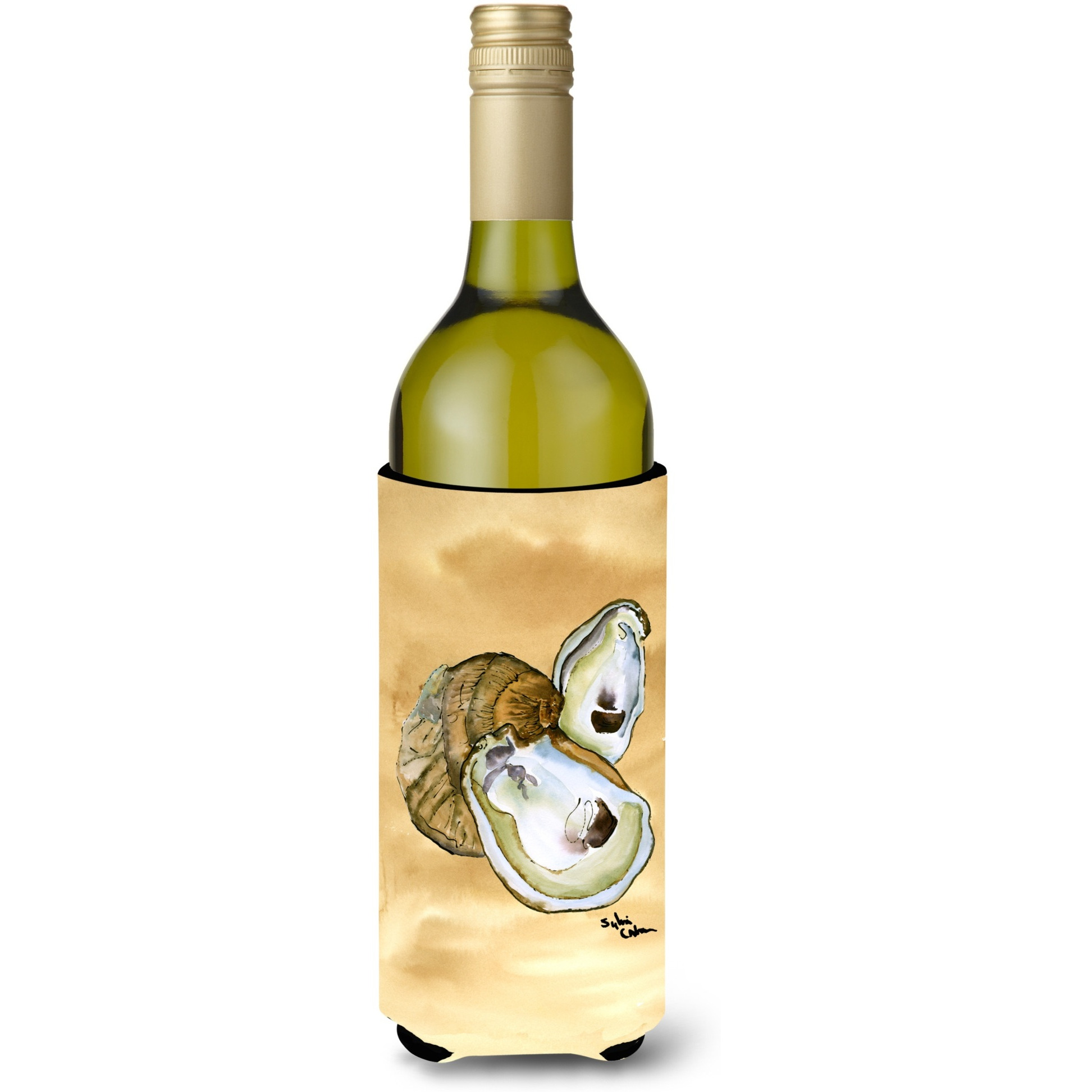 Oyster  Sandy Beach Wine Bottle Beverage Insulator Beverage Insulator Hugger