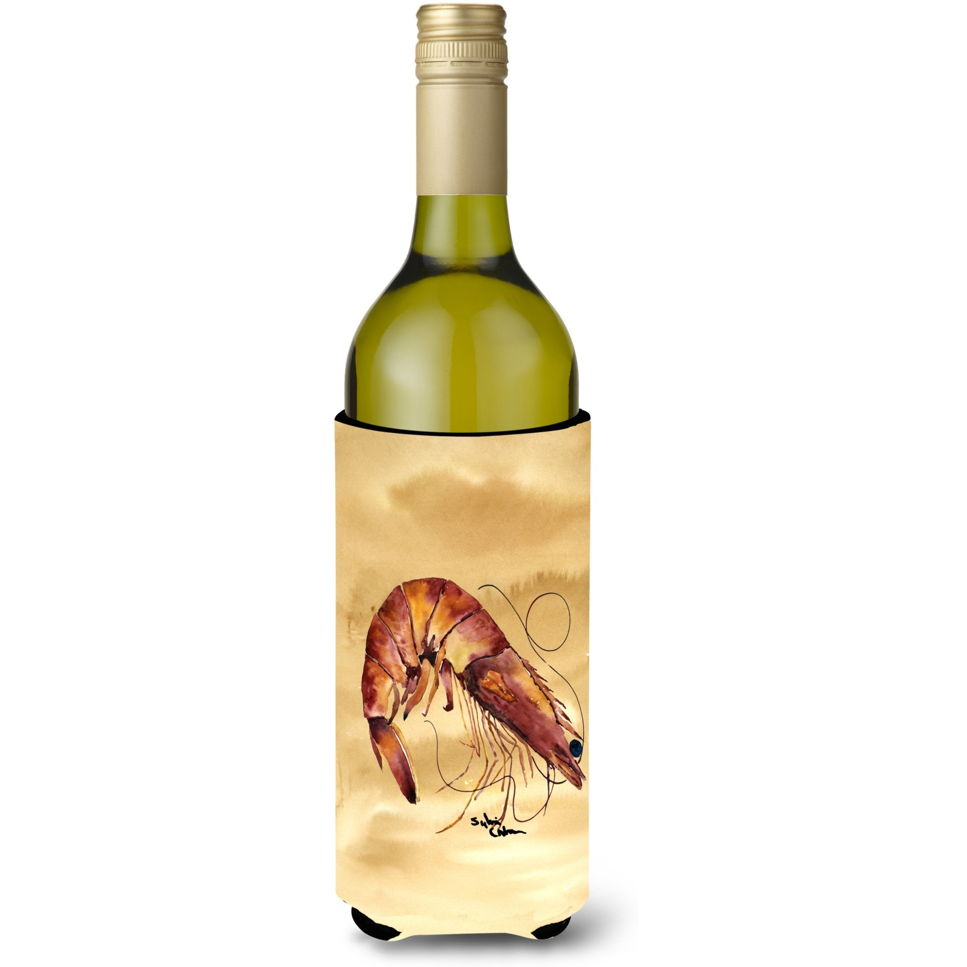Shrimp  Sandy Beach Wine Bottle Beverage Insulator Beverage Insulator Hugger 8161LITERK