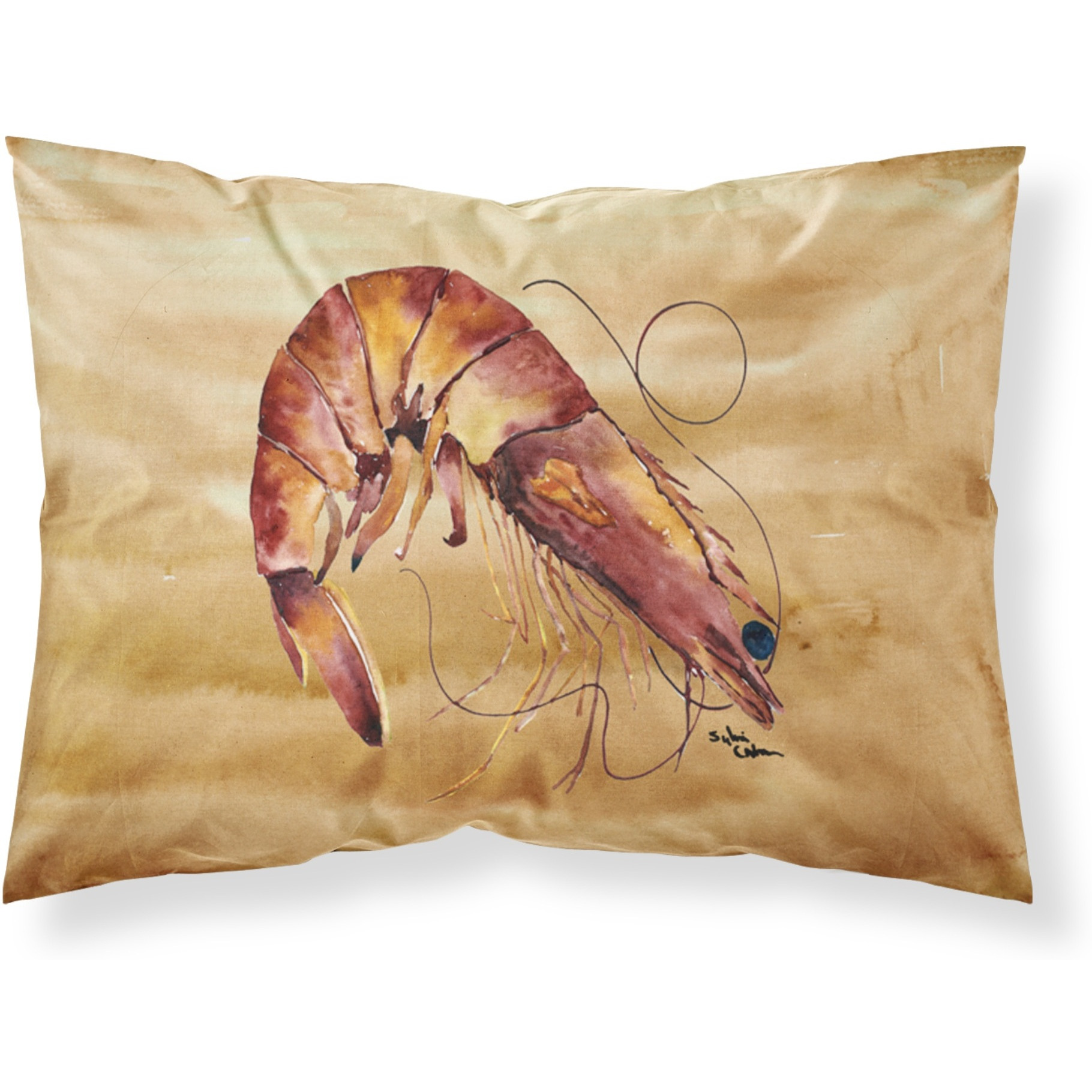 &quotCaroline's Treasures 8161PILLOWCASE Shrimp Moisture Wicking Fabric Standard Pillowcase, Large, Multicolor"