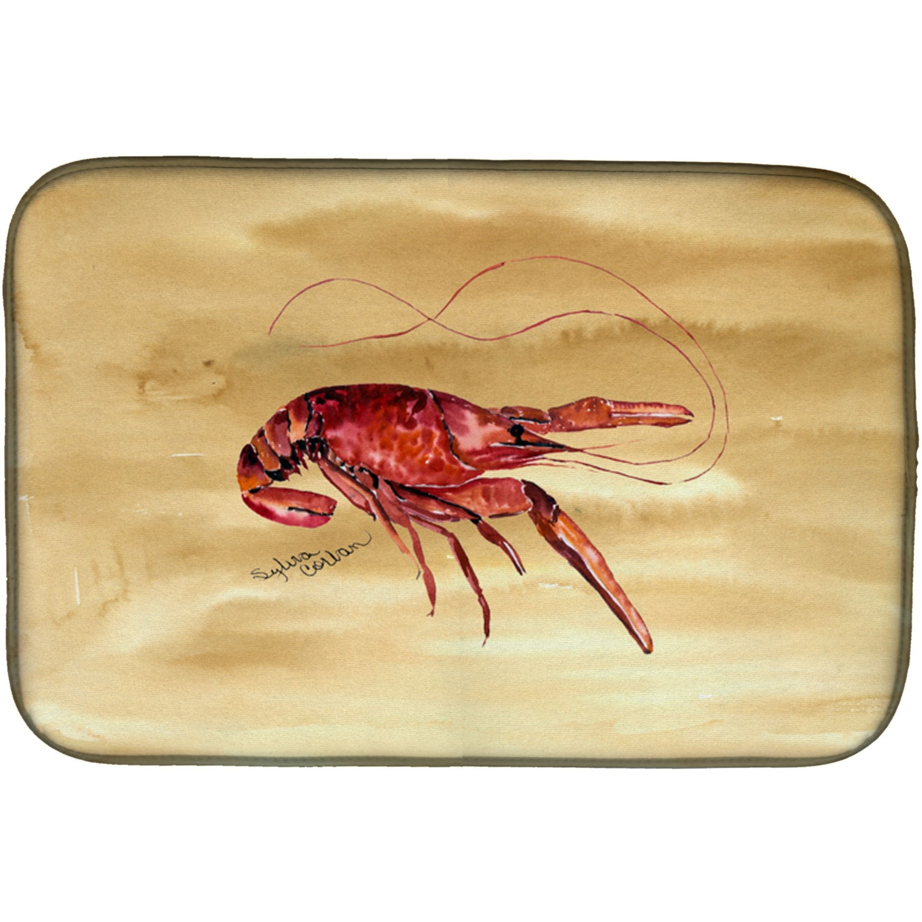 &quotCaroline's Treasures Crawfish Dish Drying Mat, 14"" x 21"", Multicolor"