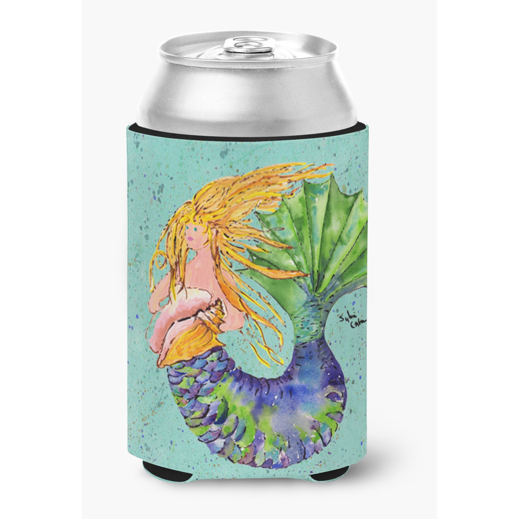 Mermaid Can or Bottle Beverage Insulator Hugger