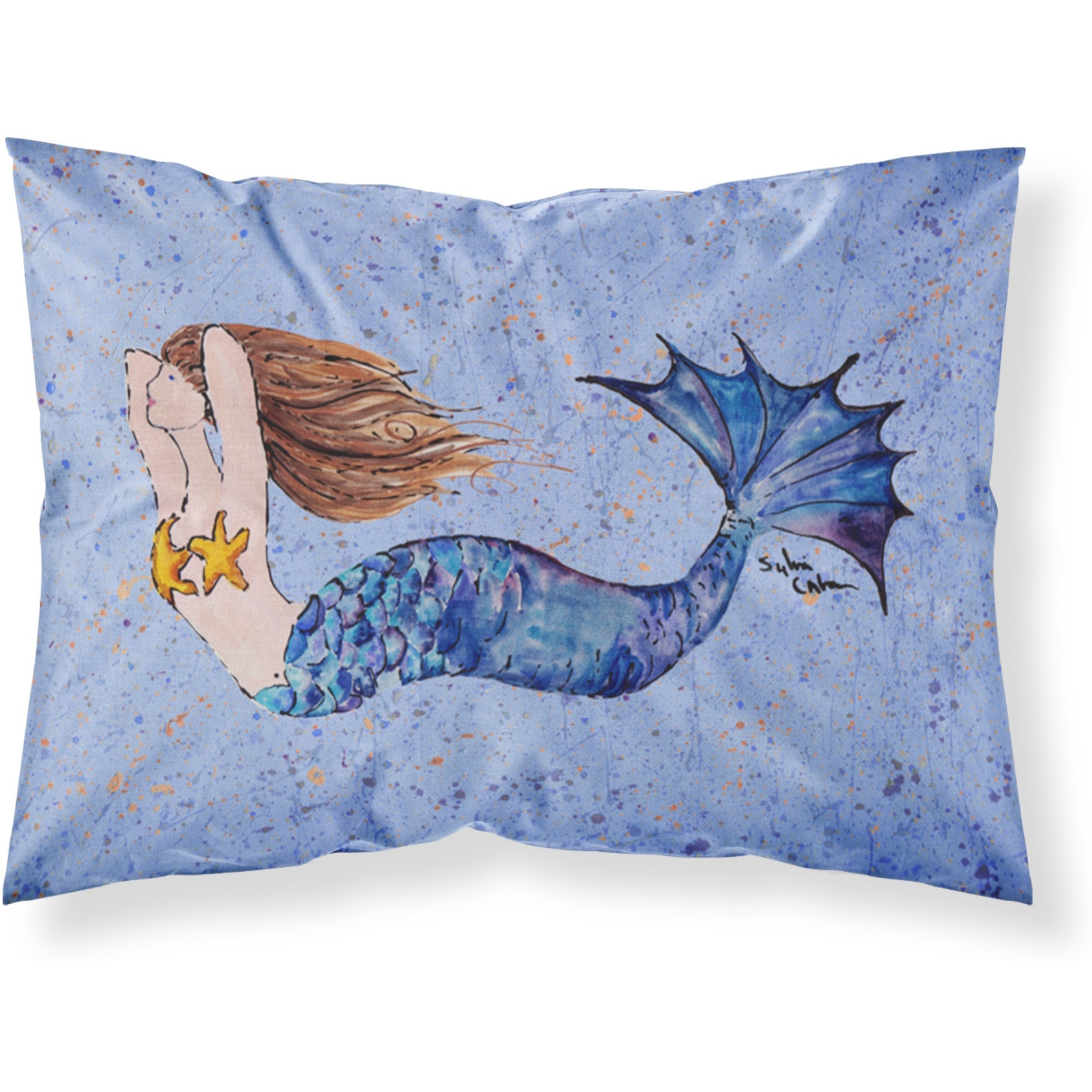 &quotCaroline's Treasures 8337PILLOWCASE Mermaid Moisture Wicking Fabric Standard Pillowcase, Large, Multicolor"