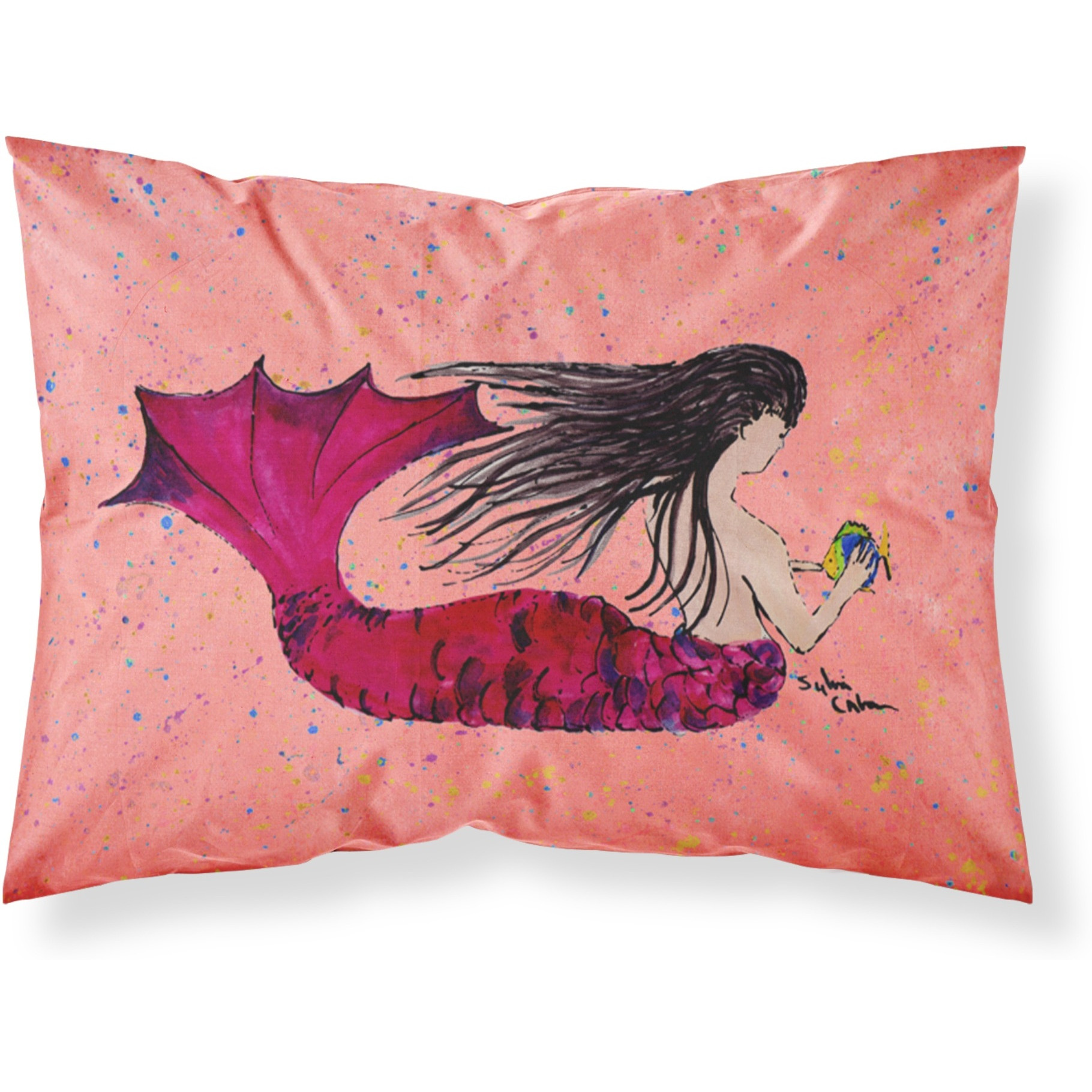 &quotCaroline's Treasures 8338PILLOWCASE Mermaid Moisture Wicking Fabric Standard Pillowcase, Large, Multicolor"