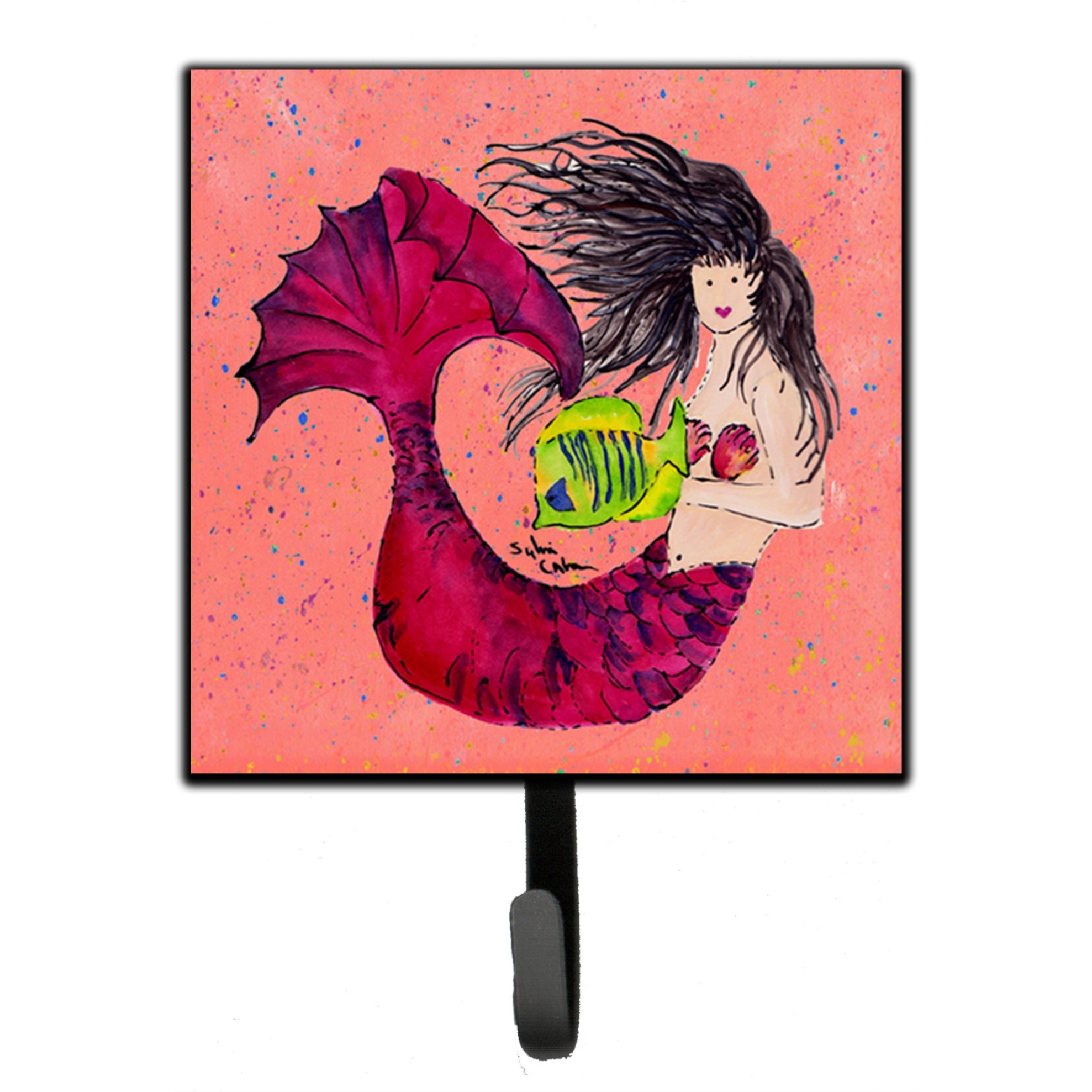 &quotCaroline's Treasures 8338SH4 Mermaid Leash Holder or Key Hook, Small, Multicolor"