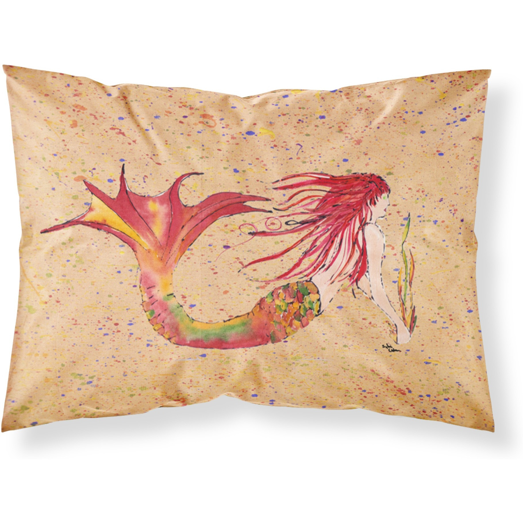 &quotCaroline's Treasures 8339PILLOWCASE Mermaid Moisture Wicking Fabric Standard Pillowcase, Large, Multicolor"