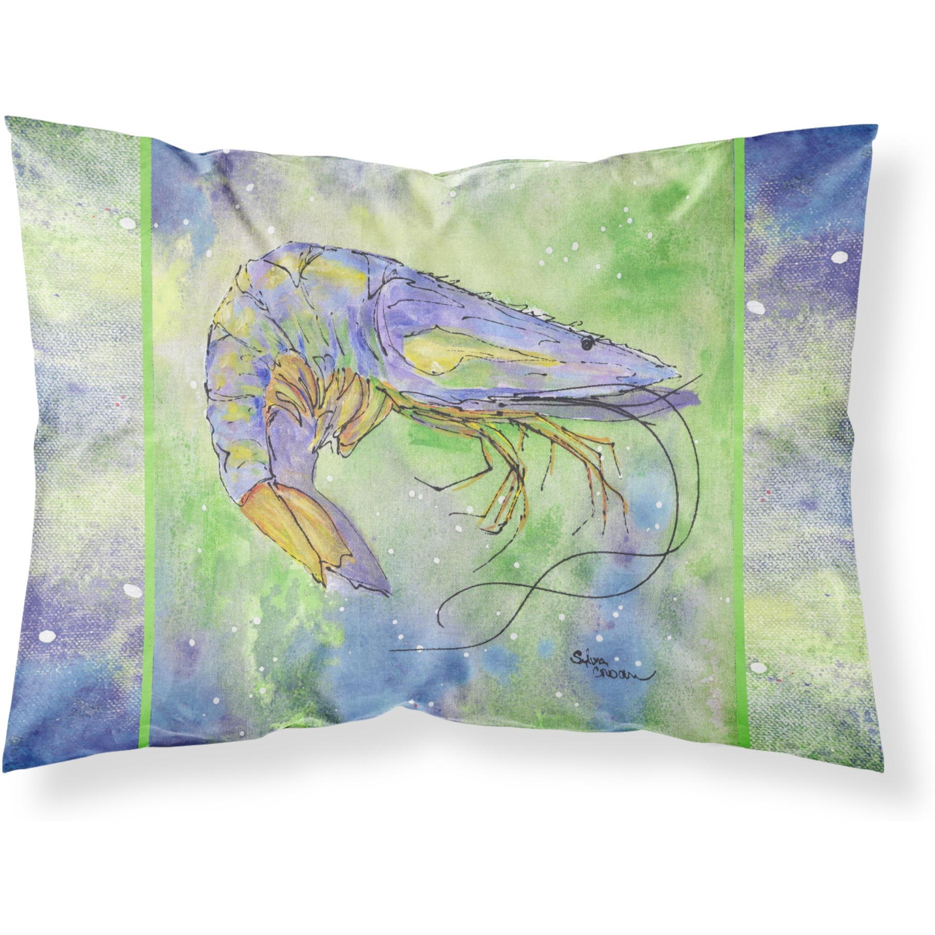 &quotCaroline's Treasures 8342PILLOWCASE Shrimp Moisture Wicking Fabric Standard Pillowcase, Large, Multicolor"