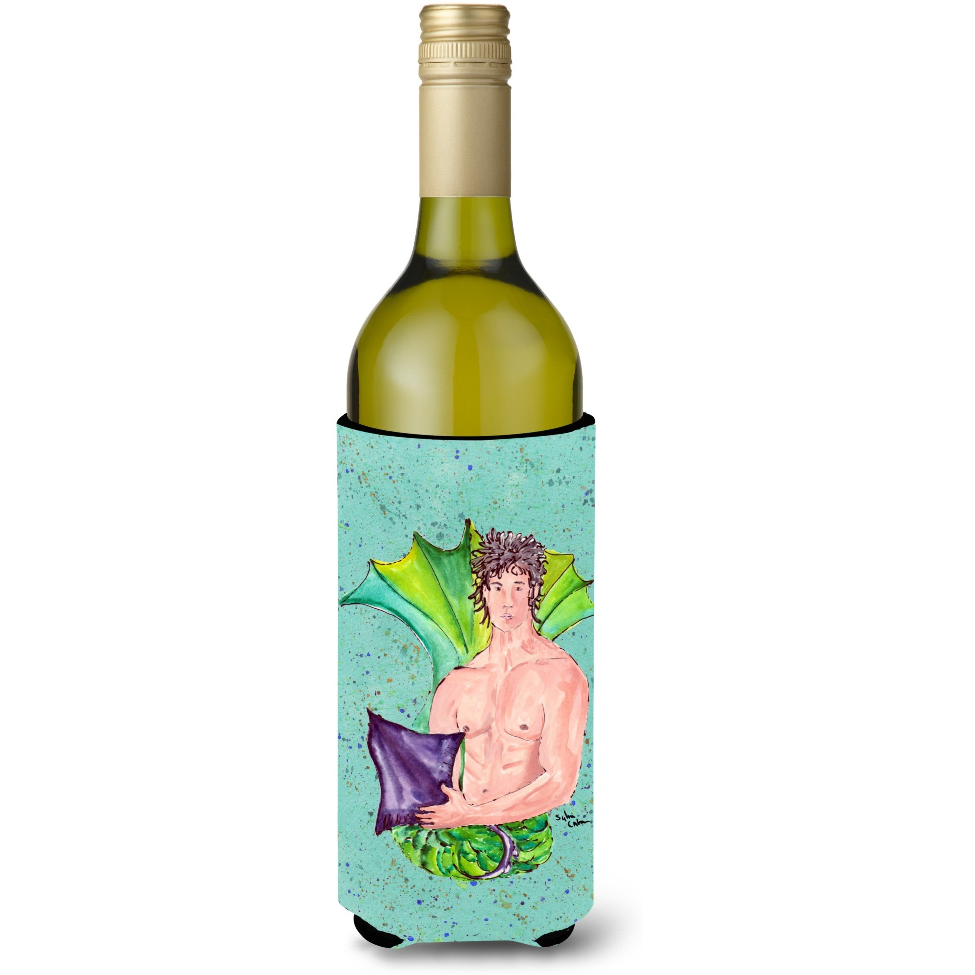 Black Headed Merman Wine Bottle Beverage Insulator Beverage Insulator Hugger