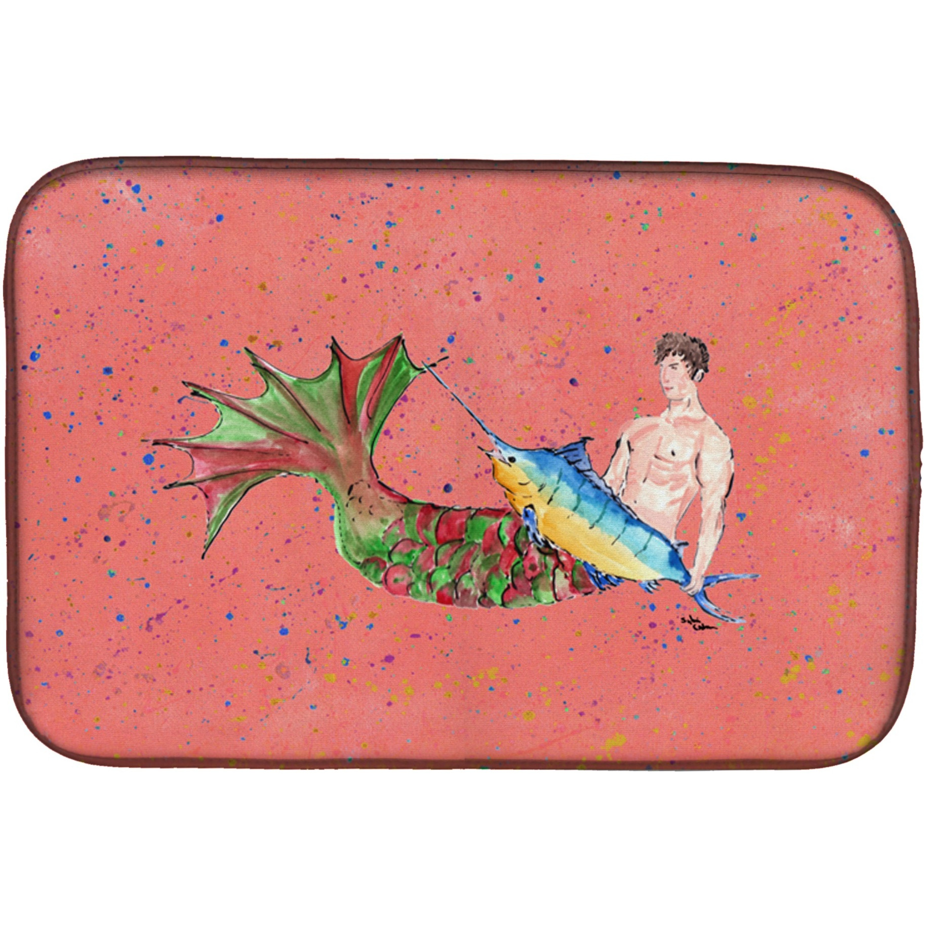 &quotCaroline's Treasures 8348DDM Dish Drying Mat, 14"" x 21"", Multicolor"