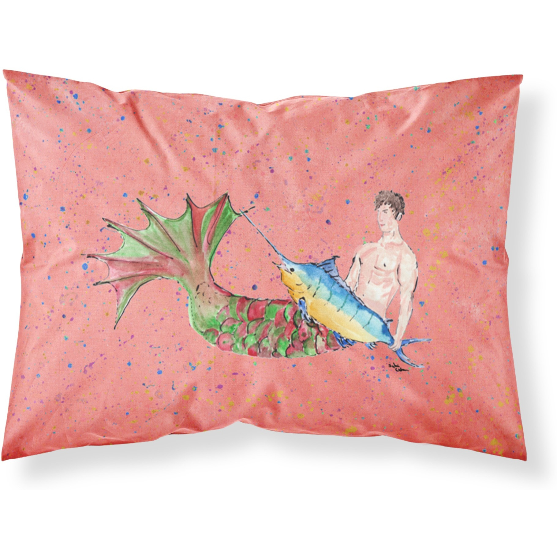 &quotCaroline's Treasures 8348PILLOWCASE Merman Moisture Wicking Fabric Standard Pillowcase, Large, Multicolor"