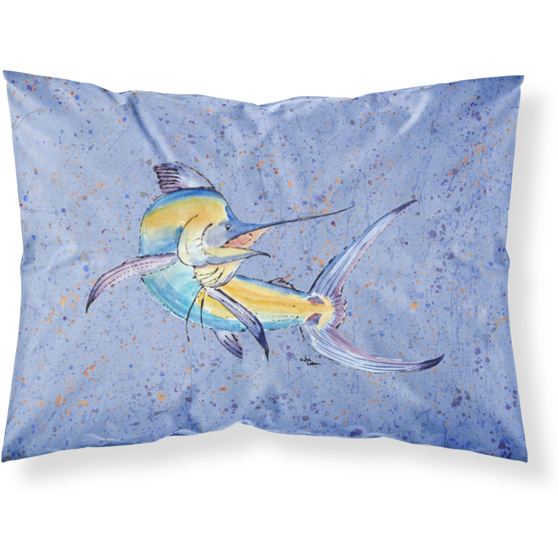 &quotCaroline's Treasures 8350PILLOWCASE Blue Marlin Moisture Wicking Fabric Standard Pillowcase, Large, Multicolor"