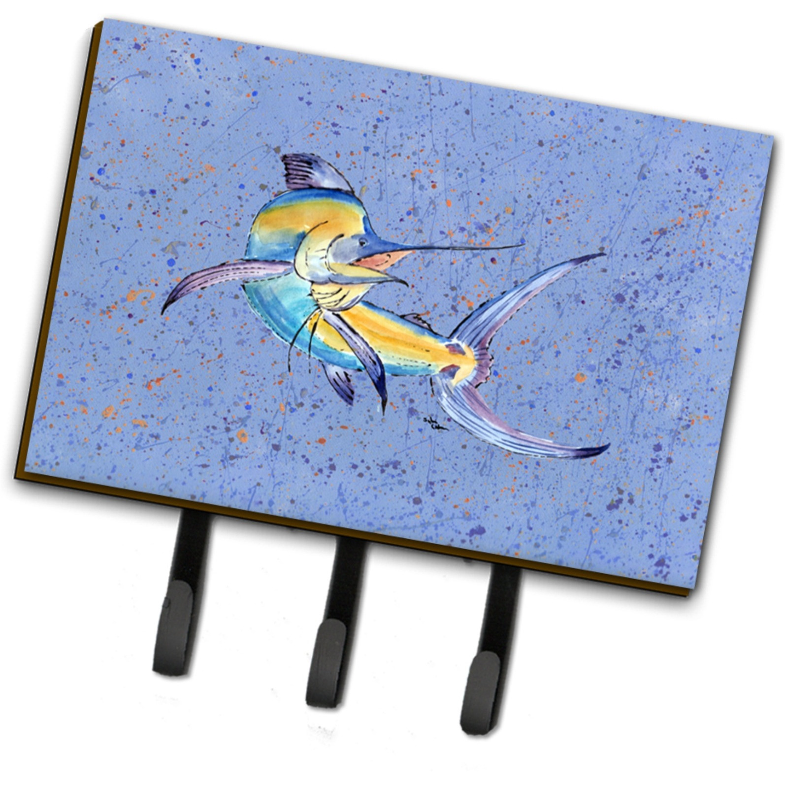 &quotCaroline's Treasures 8350TH68 Blue Marlin Leash or Key Holder, Large, Multicolor"