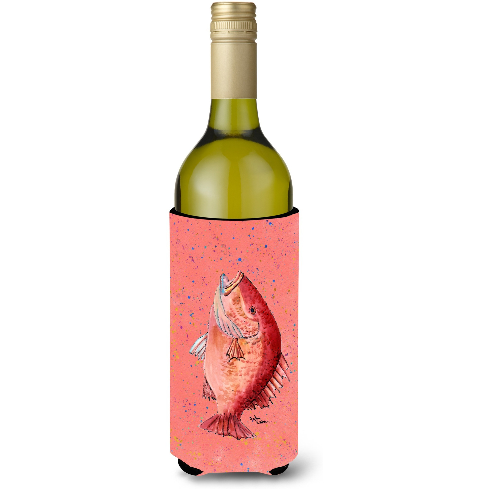 Fish Strawberry Snapper Wine Bottle Beverage Insulator Beverage Insulator Hugger