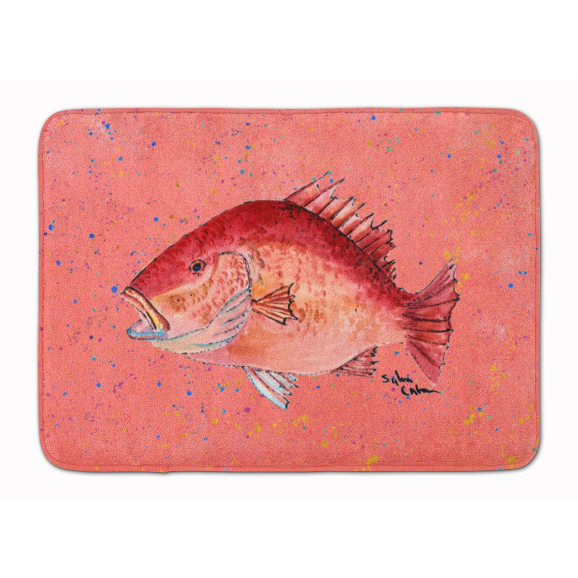 &quotCaroline's Treasures Strawberry Snapper Floor Mat, 19"" x 27"", Multicolor"