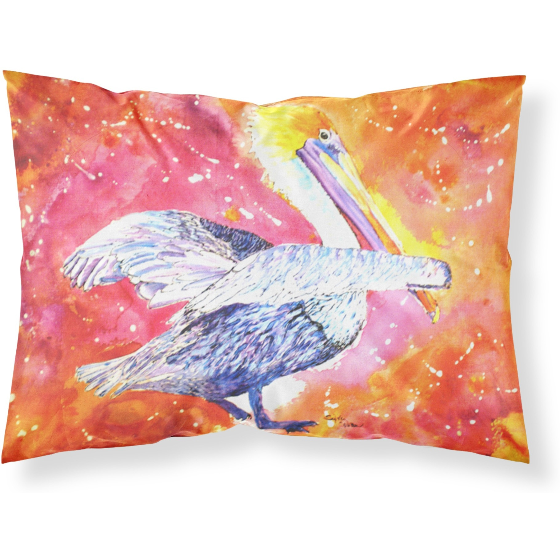 &quotCaroline's Treasures 8360PILLOWCASE Pelican Moisture Wicking Fabric Standard Pillowcase, Large, Multicolor"