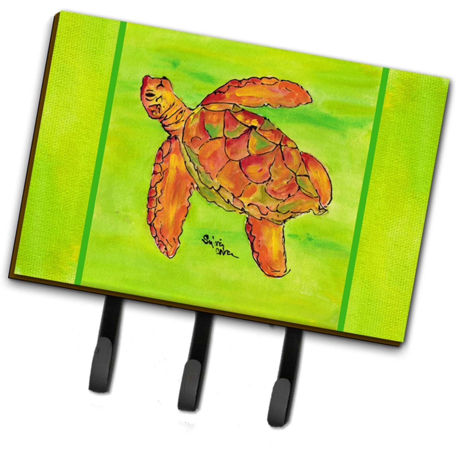 &quotCaroline's Treasures 8376TH68 Turtle Leash or Key Holder, Large, Multicolor"