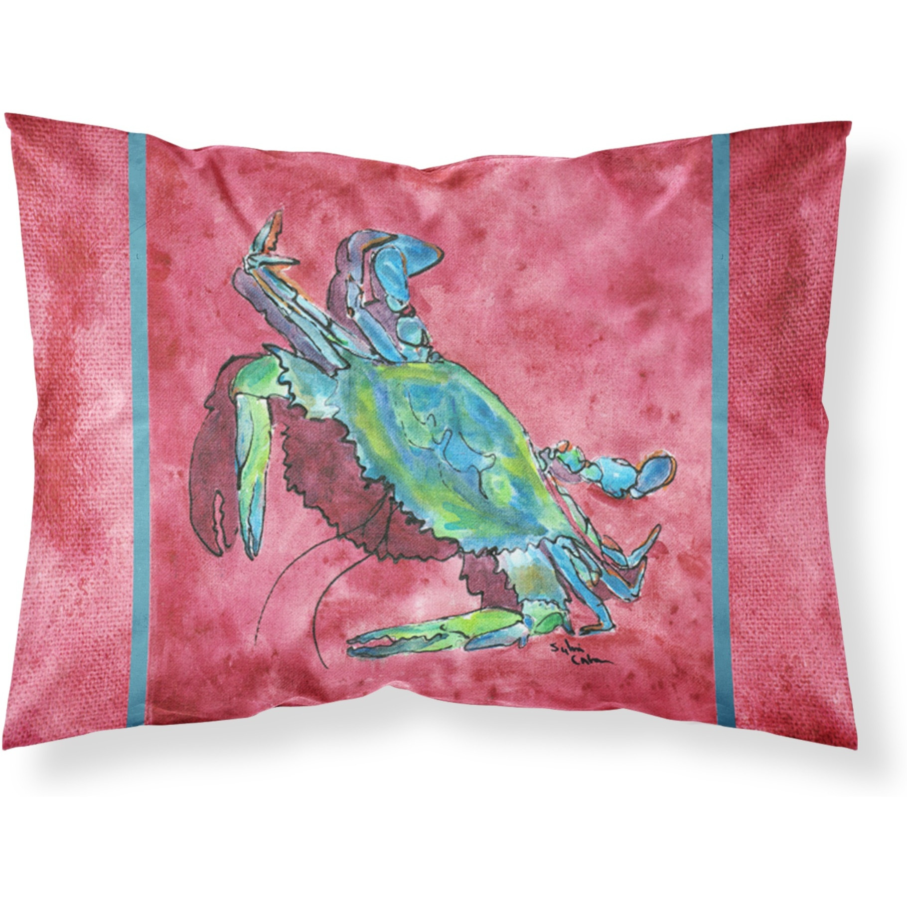 &quotCaroline's Treasures 8379PILLOWCASE Crab Moisture Wicking Fabric Standard Pillowcase, Large, Multicolor"