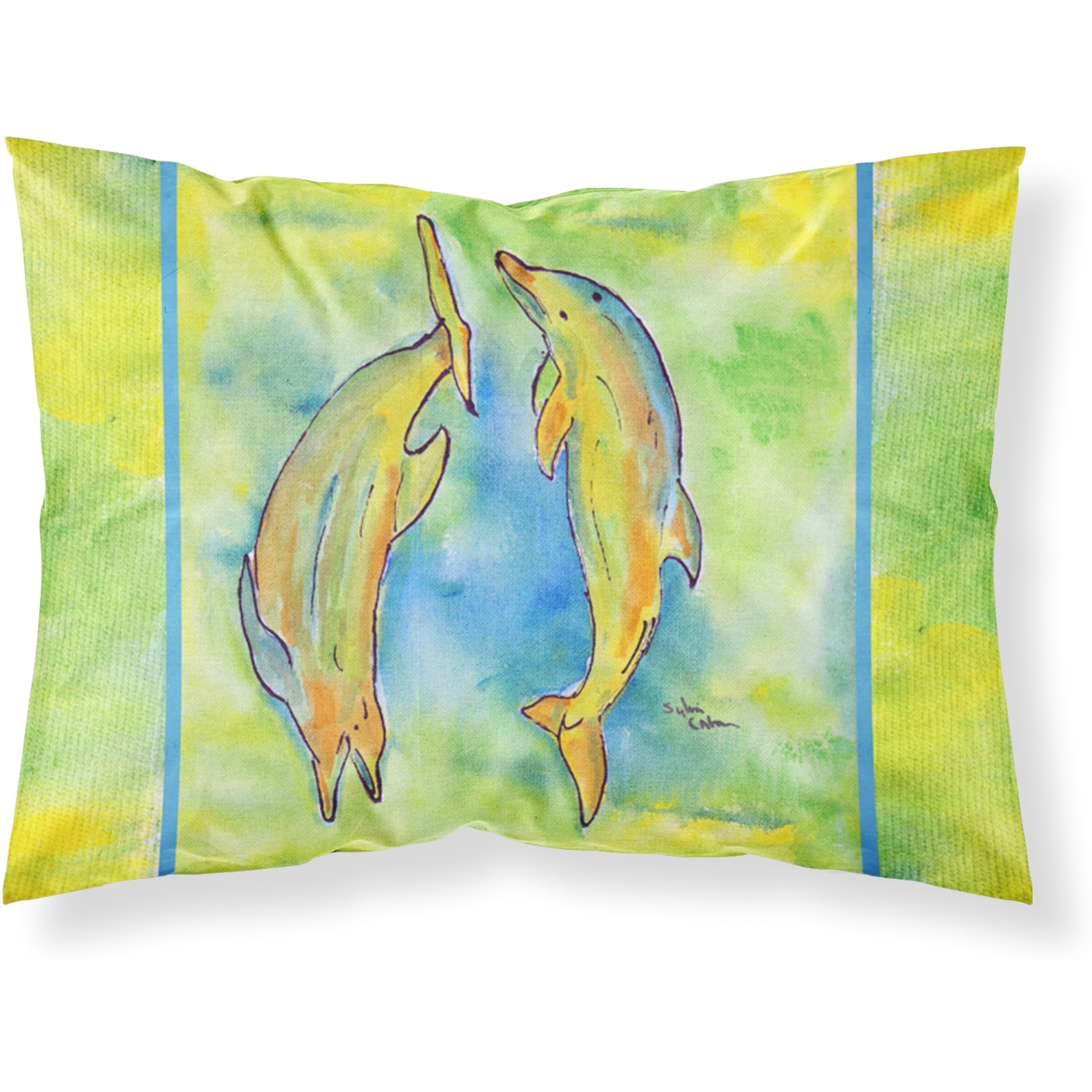 &quotCaroline's Treasures 8380PILLOWCASE Dolphin Moisture Wicking Fabric Standard Pillowcase, Large, Multicolor"