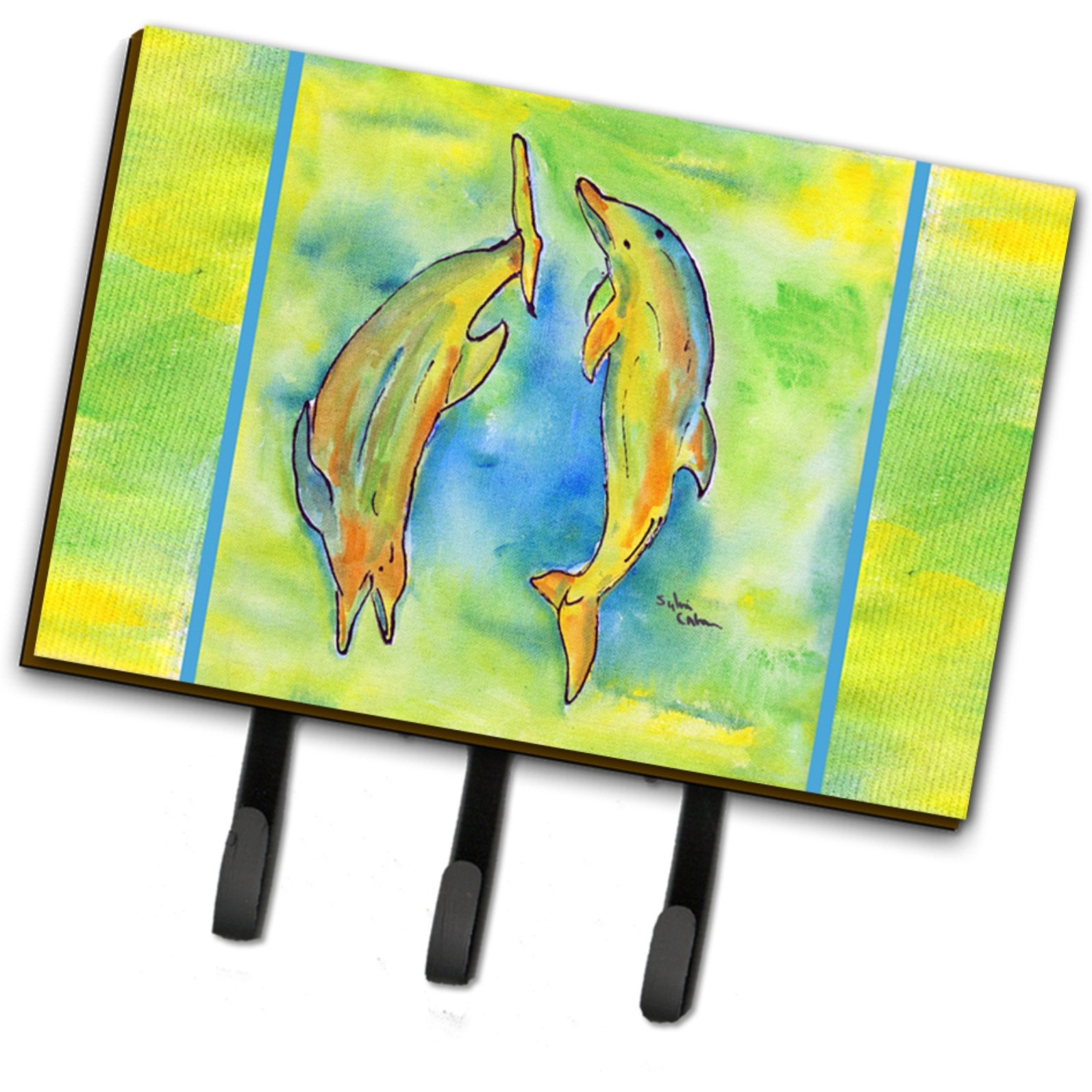 &quotCaroline's Treasures 8380TH68 Dolphin Leash or Key Holder, Large, Multicolor"