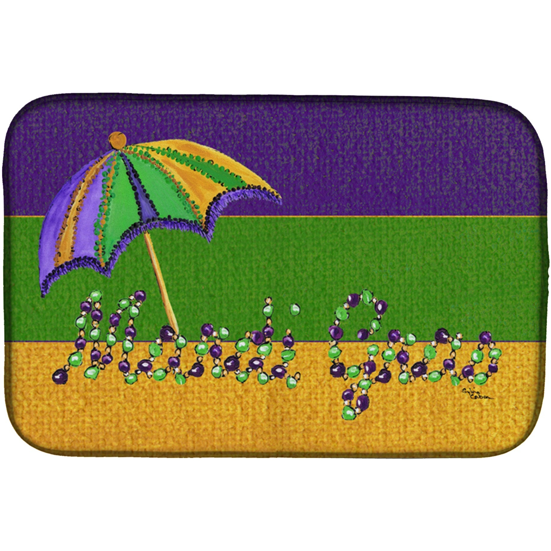 &quotCaroline's Treasures Mardi Gras Dish Drying Mat, 14 x 21, Multicolor"