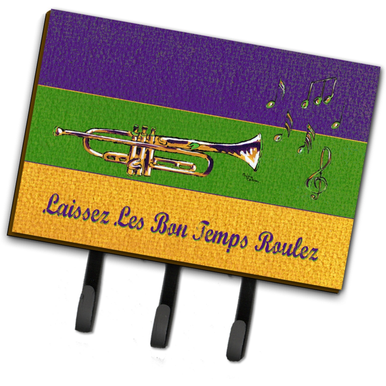 &quotCaroline's Treasures 8382TH68 Mardi Gras Leash or Key Holder, Large, Multicolor"