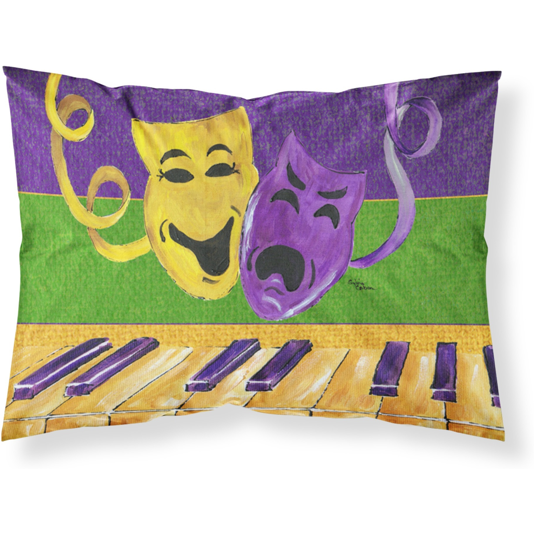 &quotCaroline's Treasures 8383PILLOWCASE Mardi Gras Moisture Wicking Fabric Standard Pillowcase, Large, Multicolor"