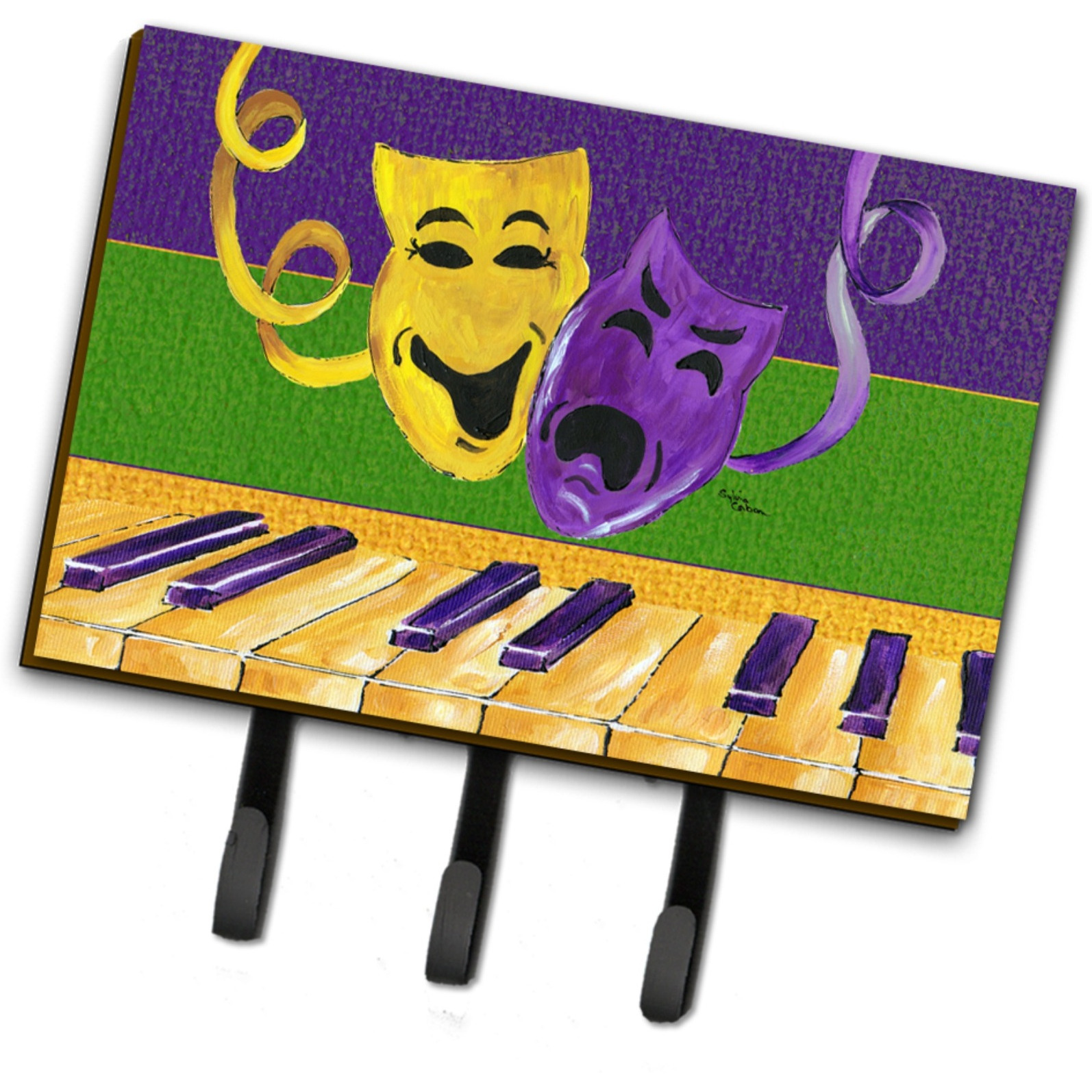 &quotCaroline's Treasures 8383TH68 Mardi Gras Leash or Key Holder, Large, Multicolor"
