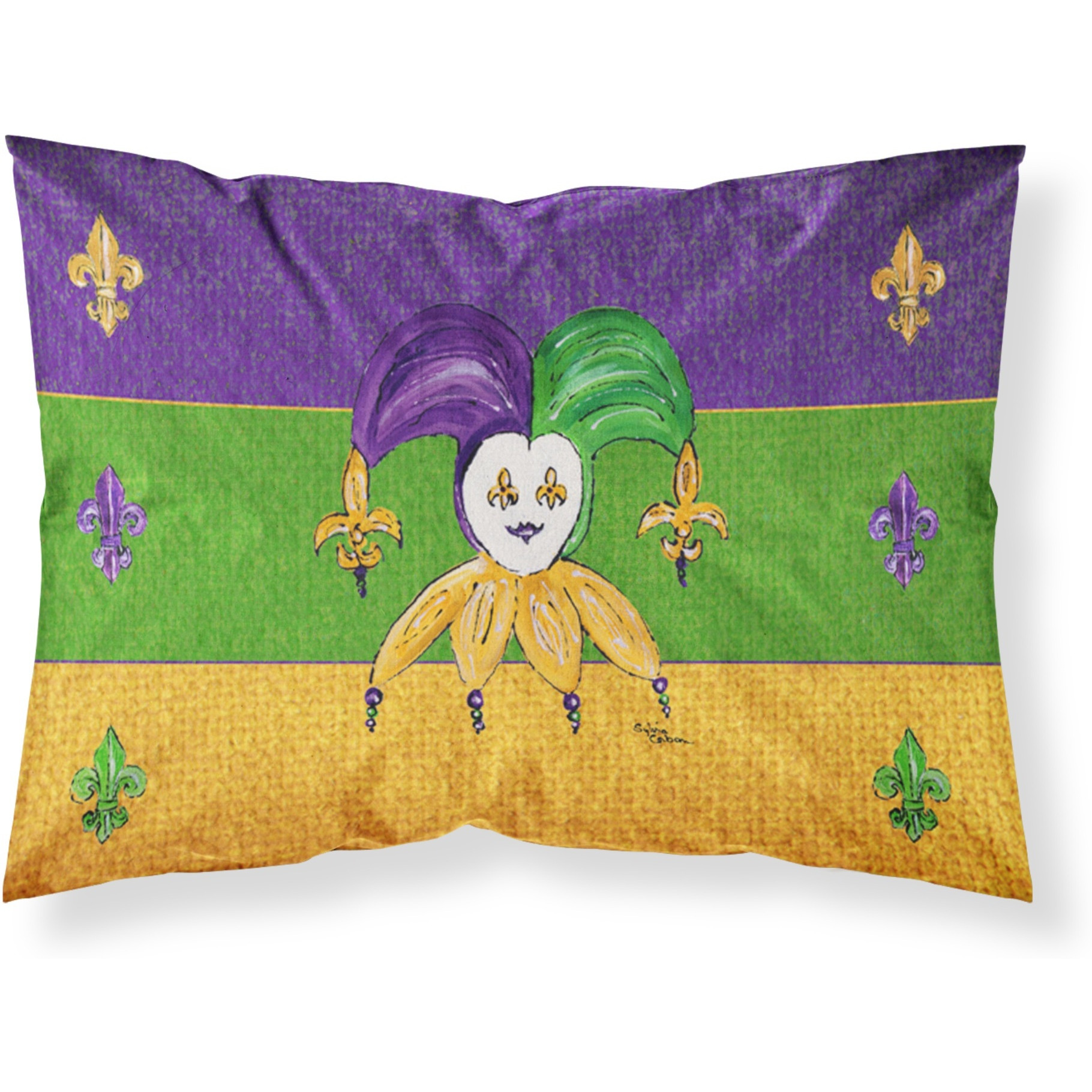 &quotCaroline's Treasures 8386PILLOWCASE Mardi Gras Moisture Wicking Fabric Standard Pillowcase, Large, Multicolor"