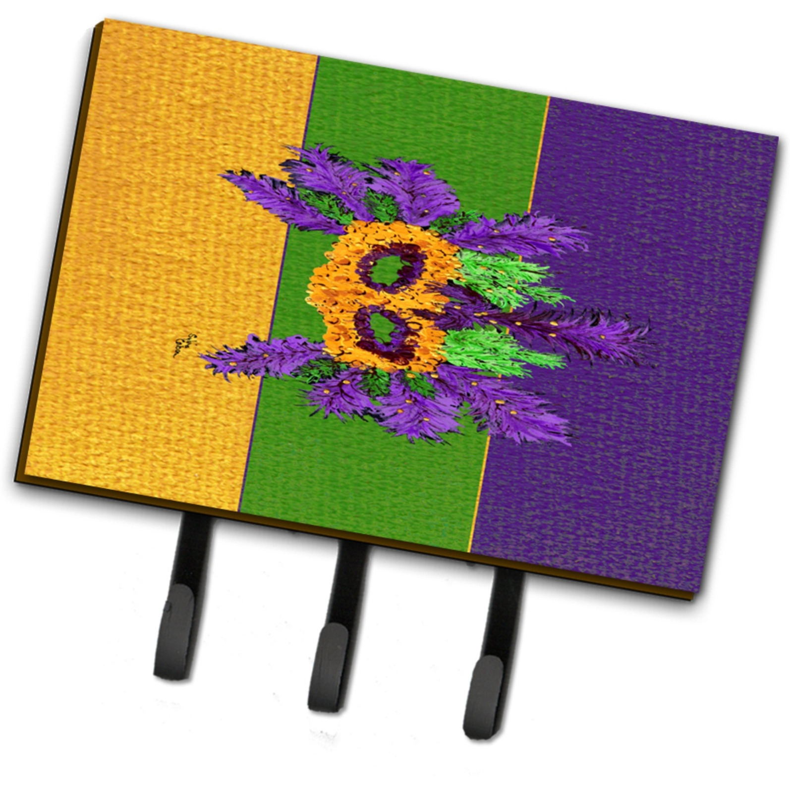 &quotCaroline's Treasures 8389TH68 Mardi Gras Leash or Key Holder, Large, Multicolor"