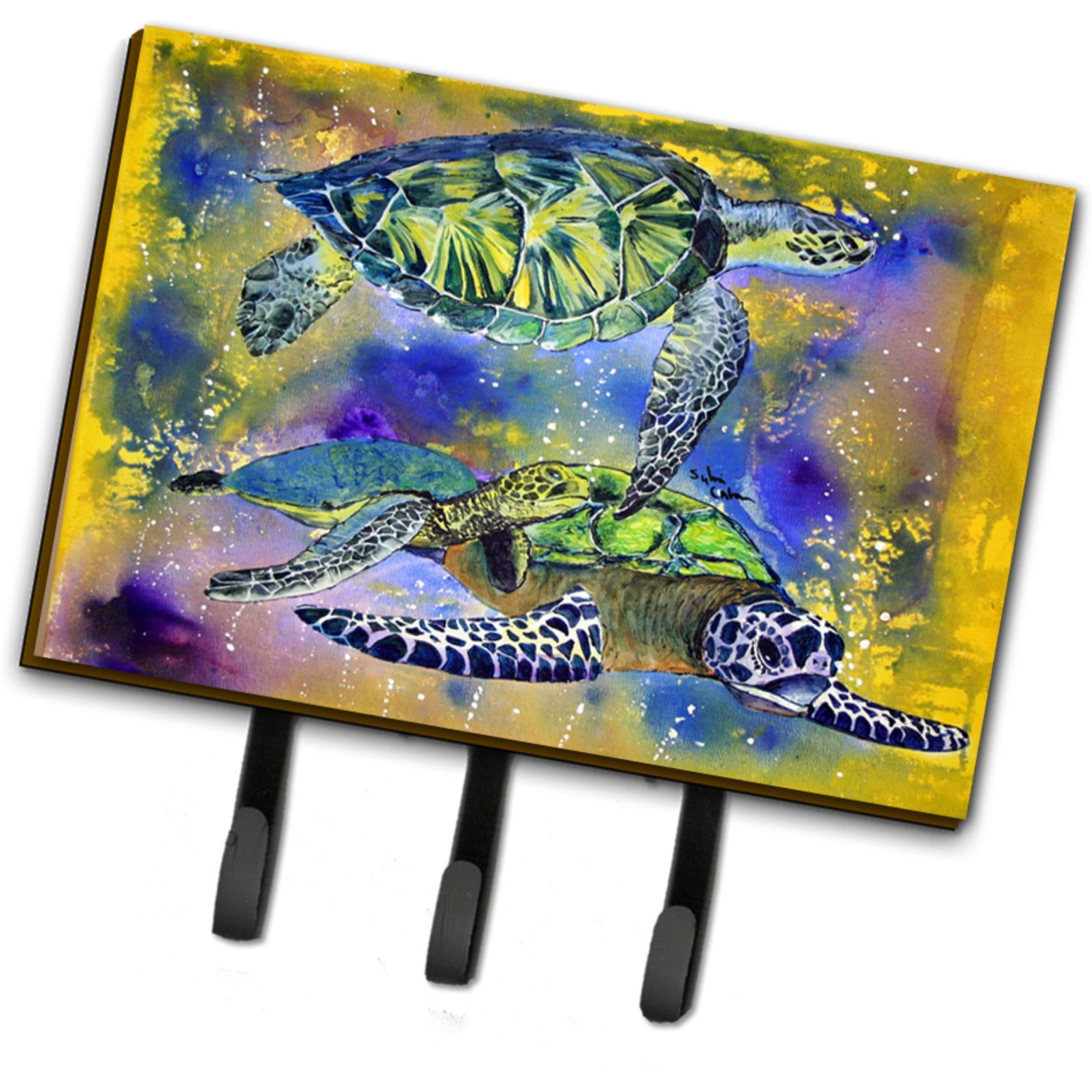 &quotCaroline's Treasures 8405TH68 Turtle Leash or Key Holder, Large, Multicolor"