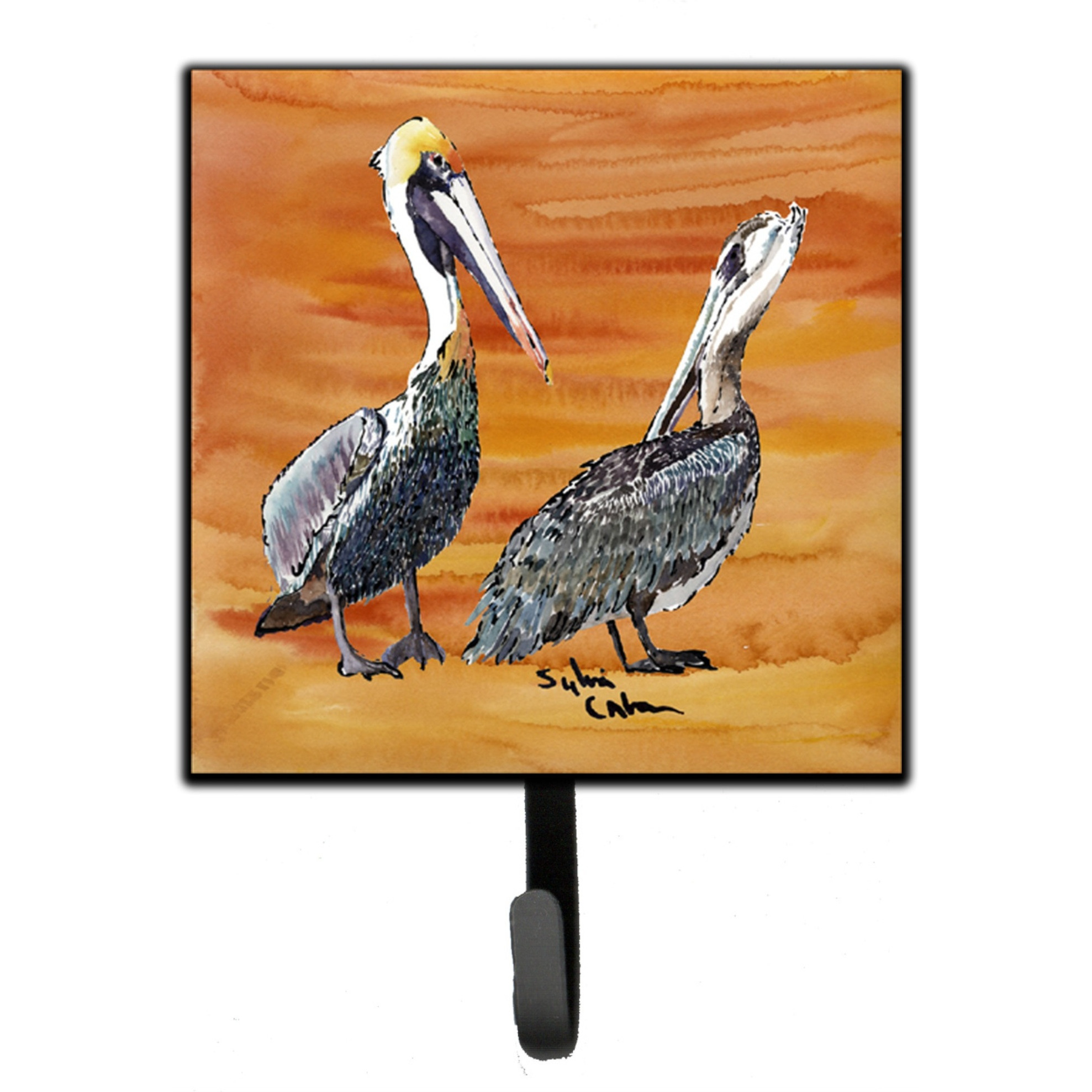 &quotCaroline's Treasures 8407SH4 Bird-Pelican Leash Holder or Key Hook, Small, Multicolor"