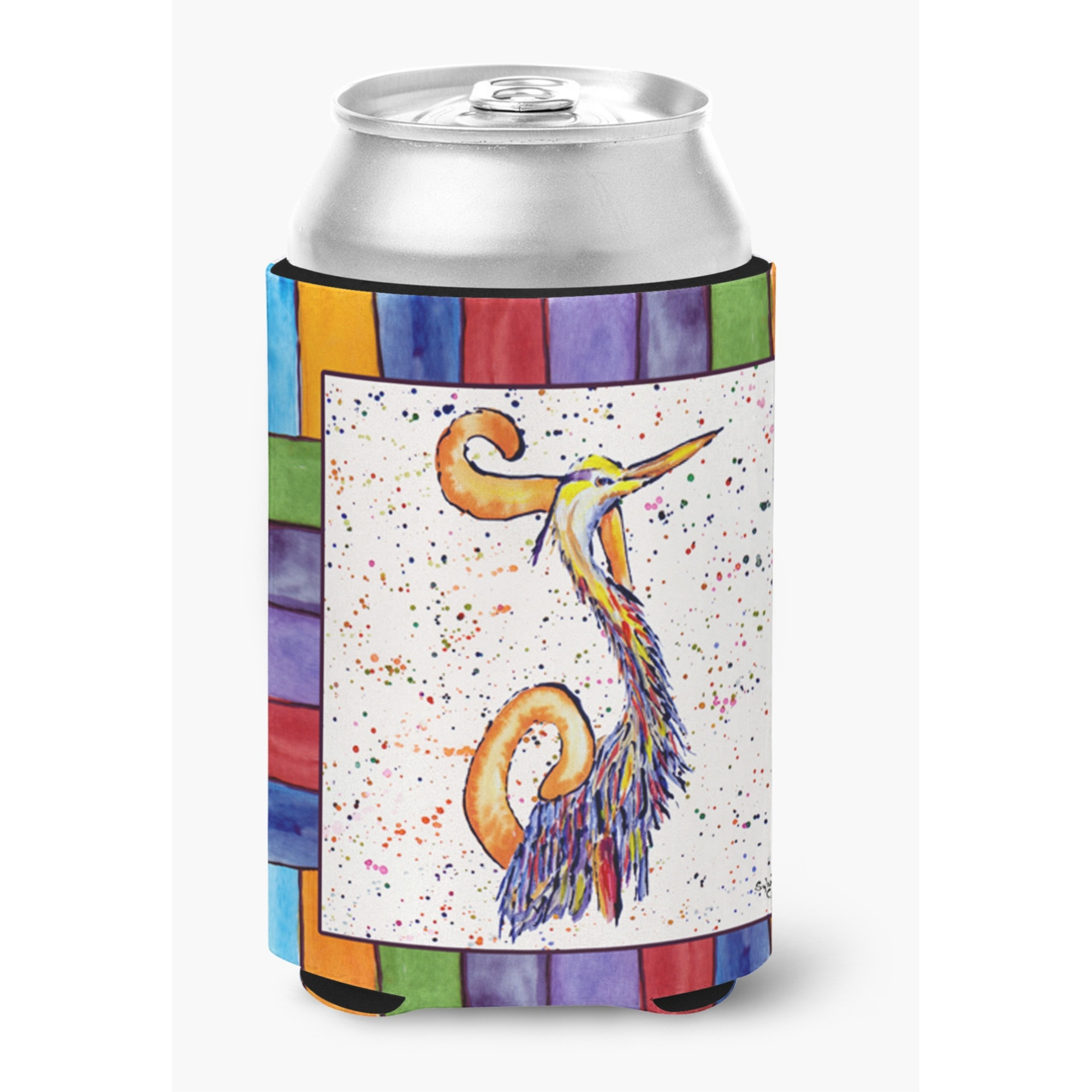 Letter J with  Bird Can or Bottle Beverage Insulator Hugger 8433
