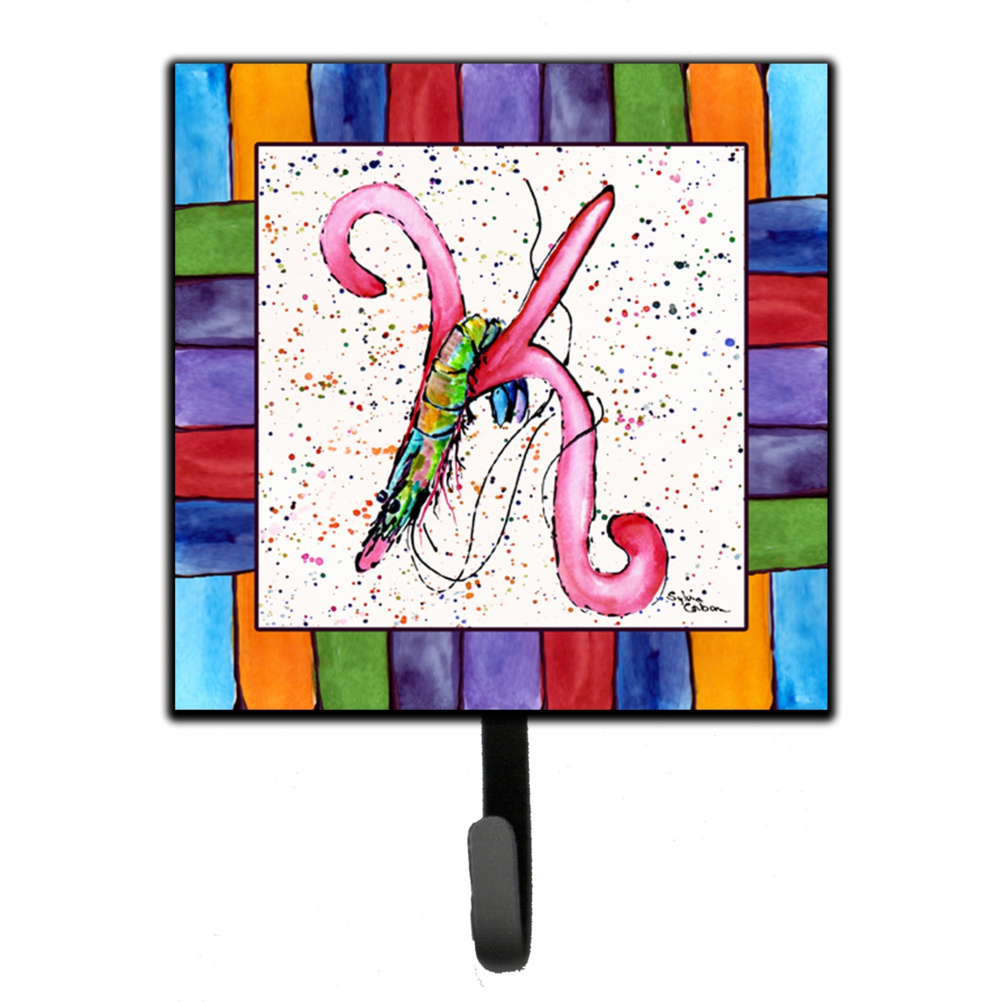 &quotCaroline's Treasures 8434-KSH4 Beach and Seafood Leash Holder or Key Hook 8434, Small, Multicolor"
