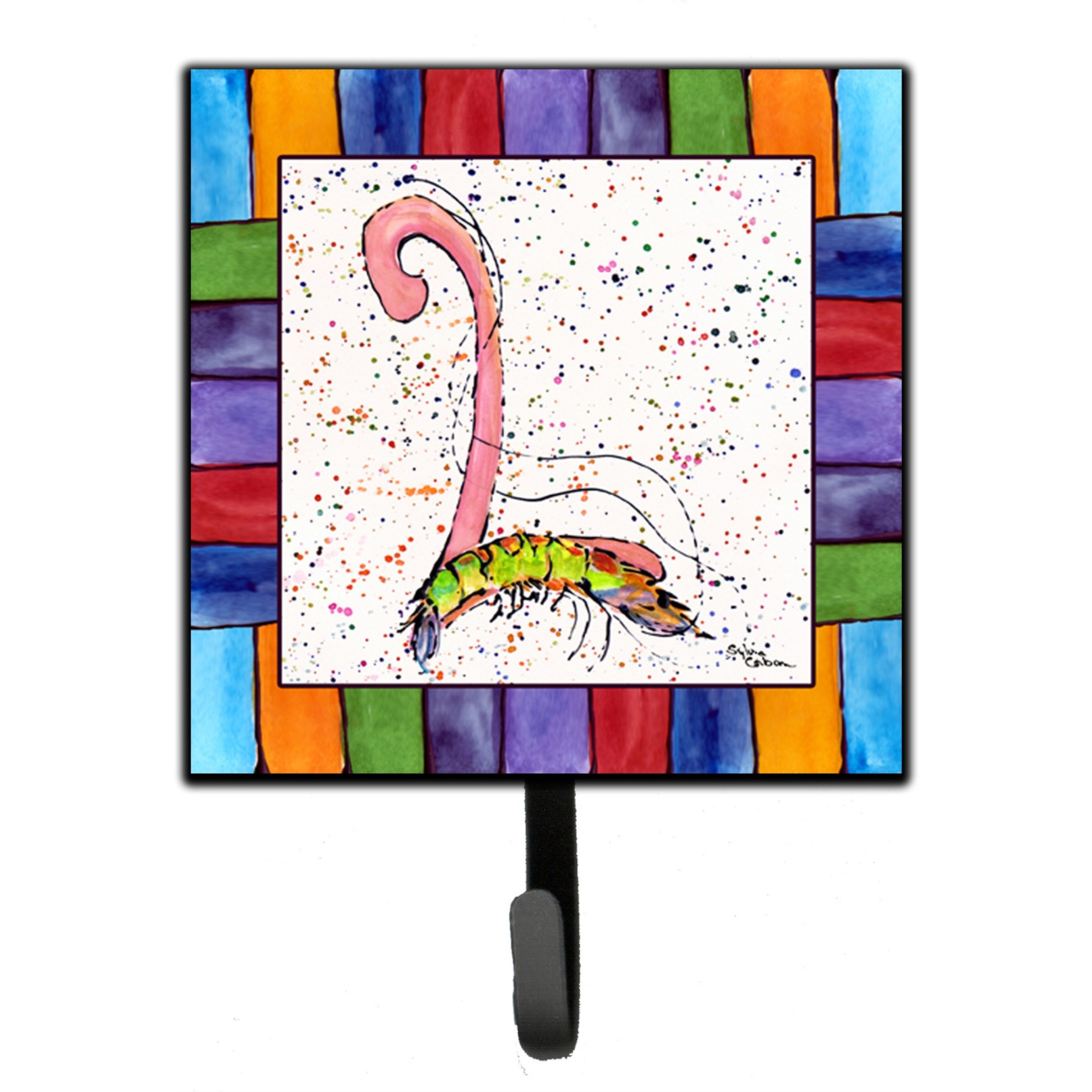 &quotCaroline's Treasures 8435-LSH4 Beach and Seafood Leash Holder or Key Hook 8435, Small, Multicolor"