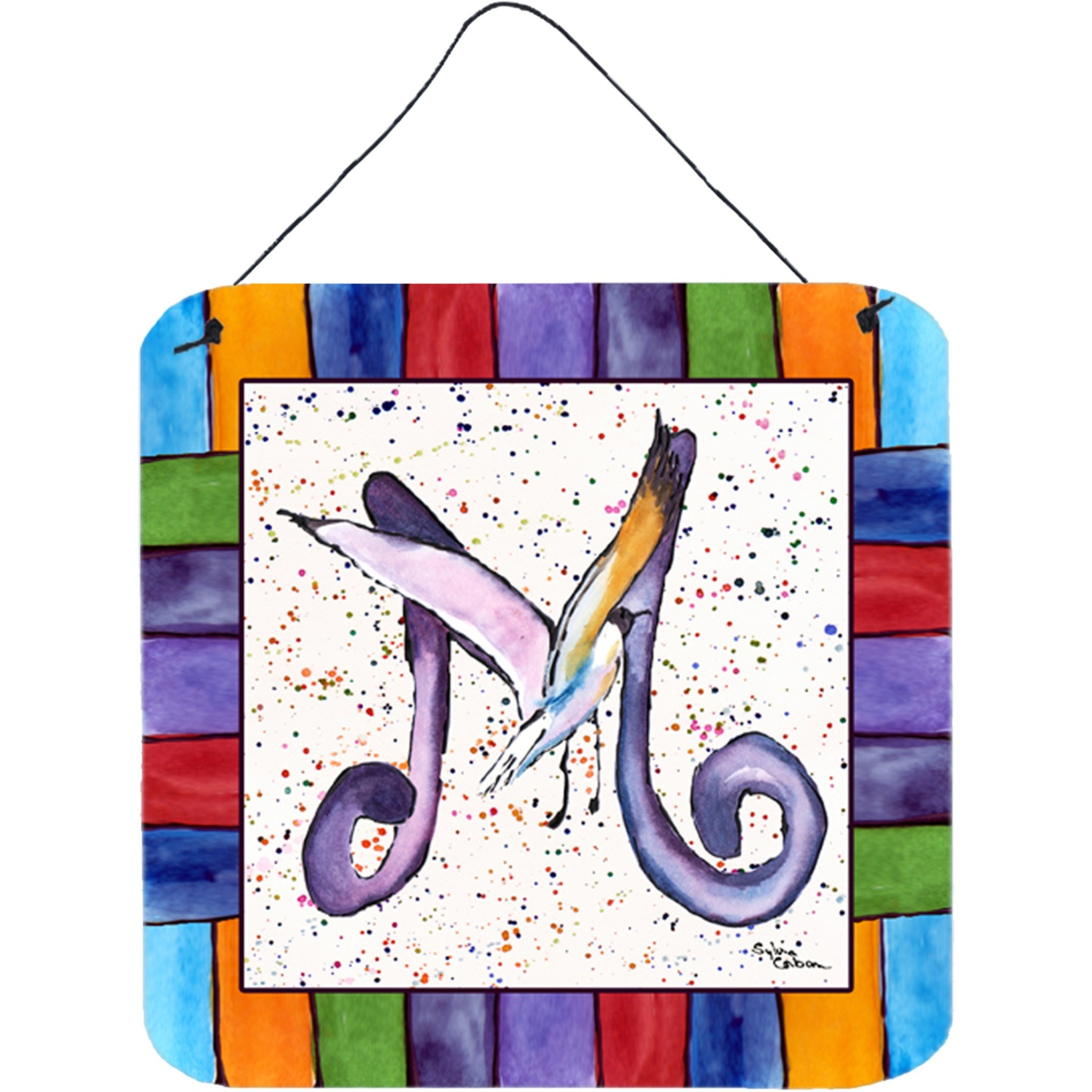 &quotCaroline's Treasures 8436-MDS66 Beach and Seafood Aluminum Metal Wall or Door Hanging Prints, 6 x 6"", Multicolor"