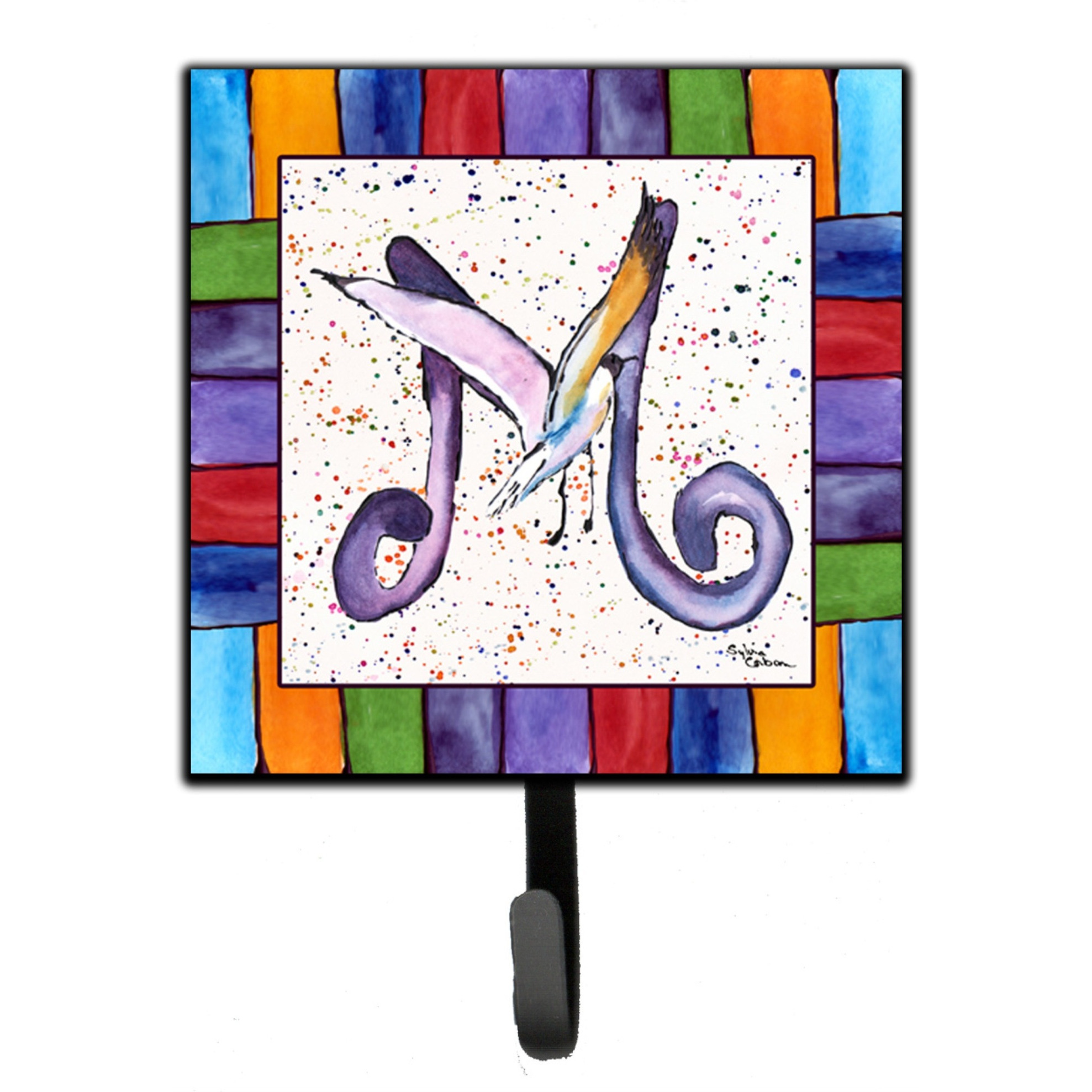 &quotCaroline's Treasures 8436-MSH4 Beach and Seafood Leash Holder or Key Hook 8436, Small, Multicolor"