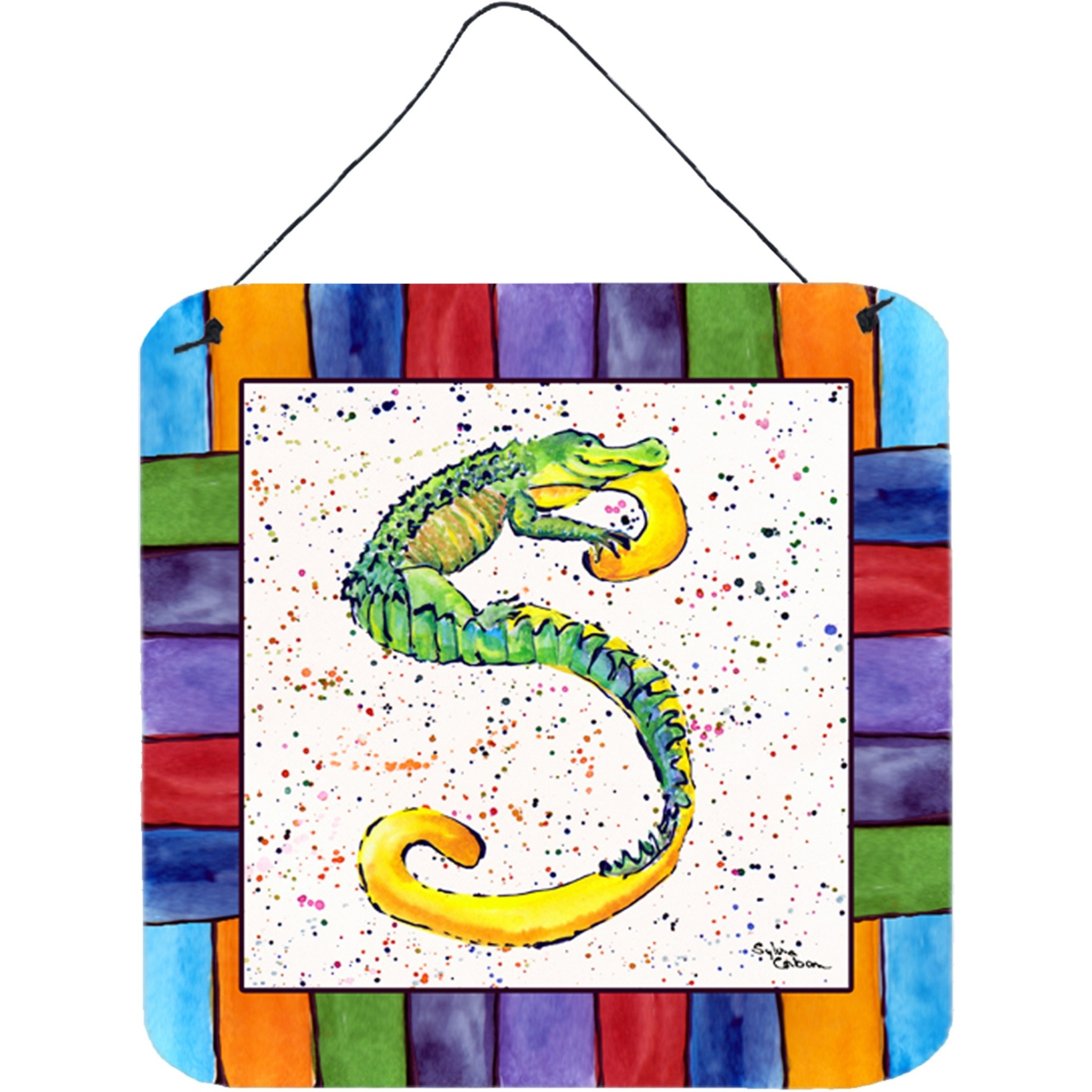 &quotCaroline's Treasures 8442-SDS66 Beach and Seafood Aluminum Metal Wall or Door Hanging Prints, 6 x 6"", Multicolor"
