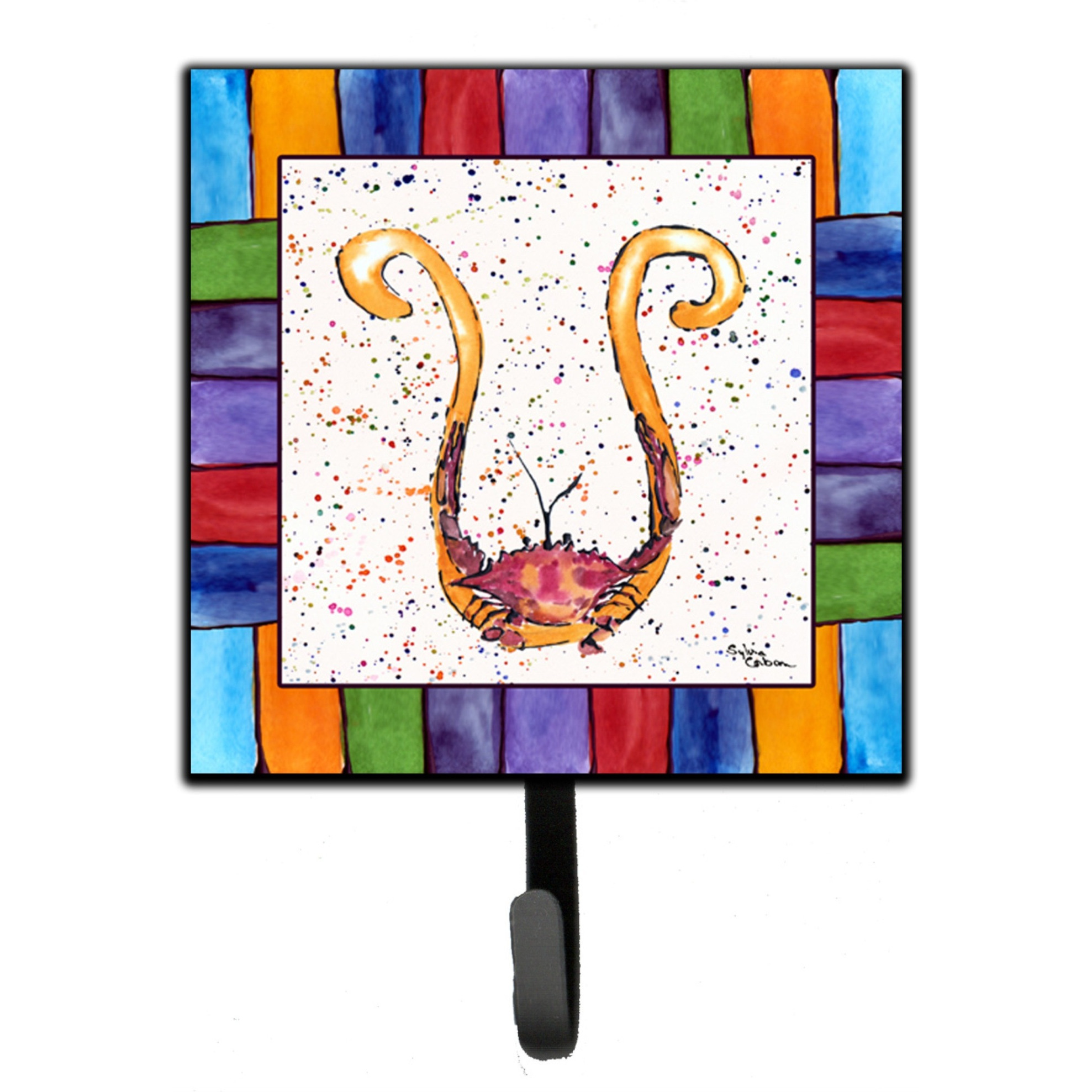 &quotCaroline's Treasures 8444-USH4 Beach and Seafood Leash Holder or Key Hook 8444, Small, Multicolor"