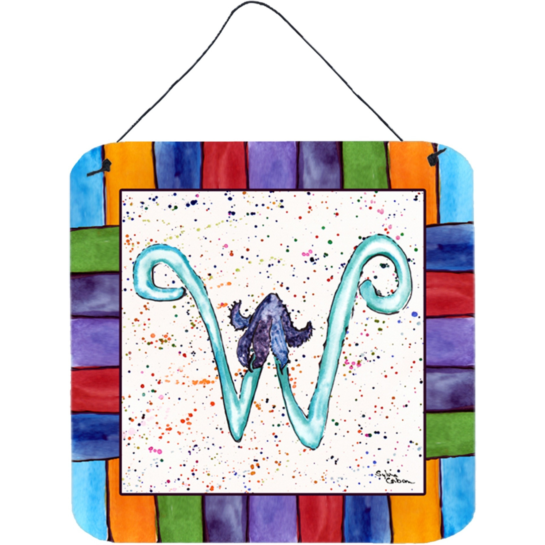 &quotCaroline's Treasures 8446-WDS66 Beach and Seafood Aluminum Metal Wall or Door Hanging Prints, 6 x 6"", Multicolor"
