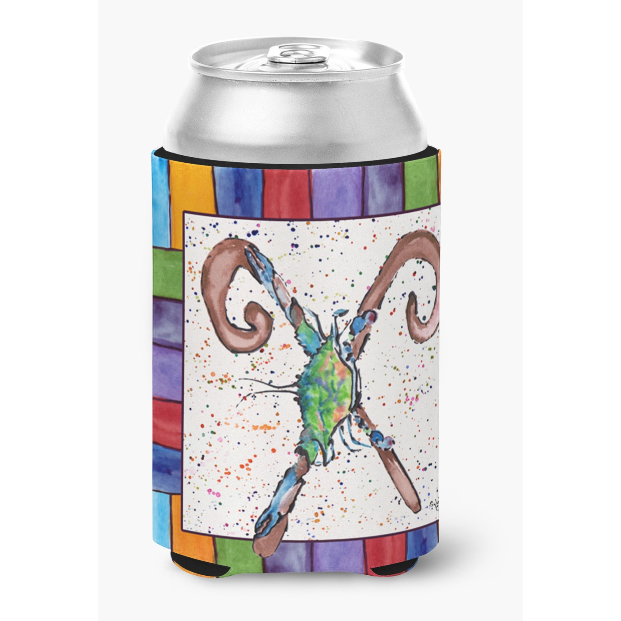 Letter X with  Crab Can or Bottle Beverage Insulator Hugger 8447