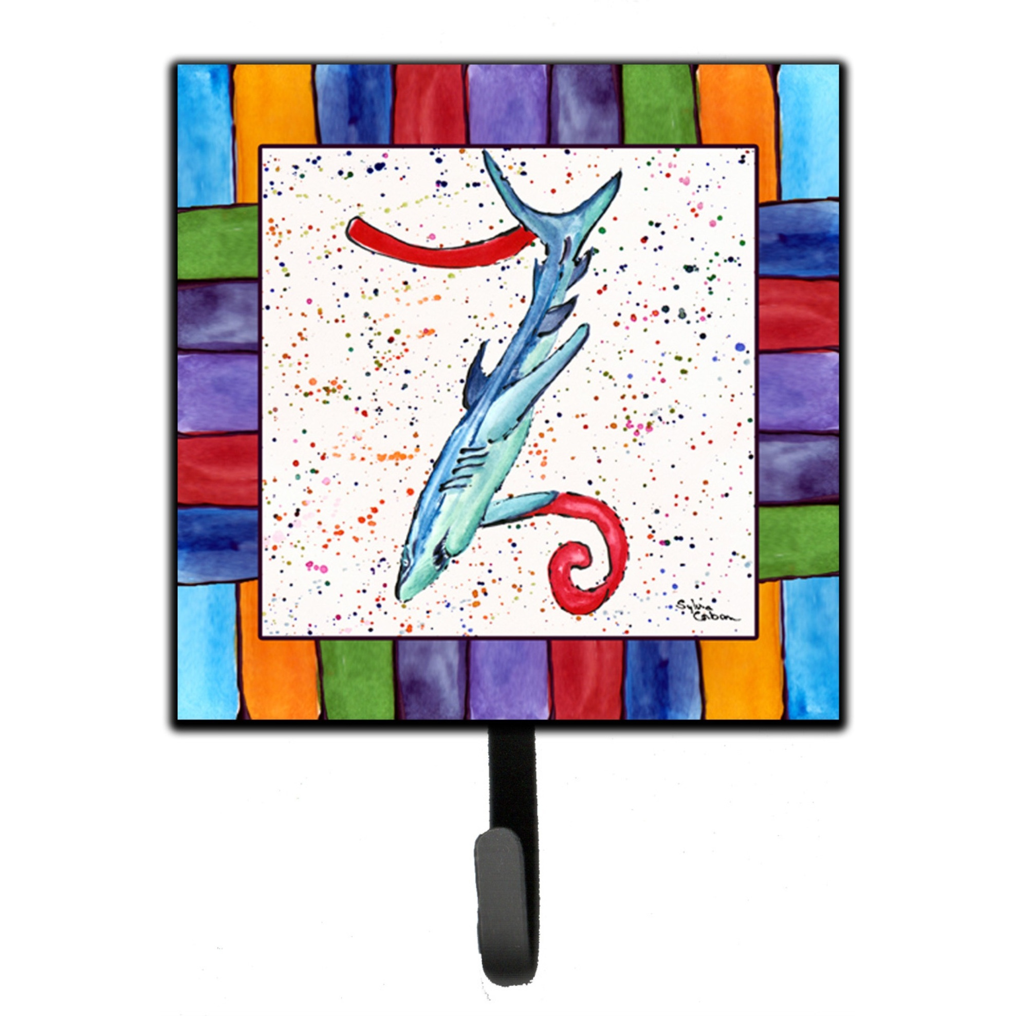 &quotCaroline's Treasures 8449-ZSH4 Beach and Seafood Leash Holder or Key Hook 8449, Small, Multicolor"