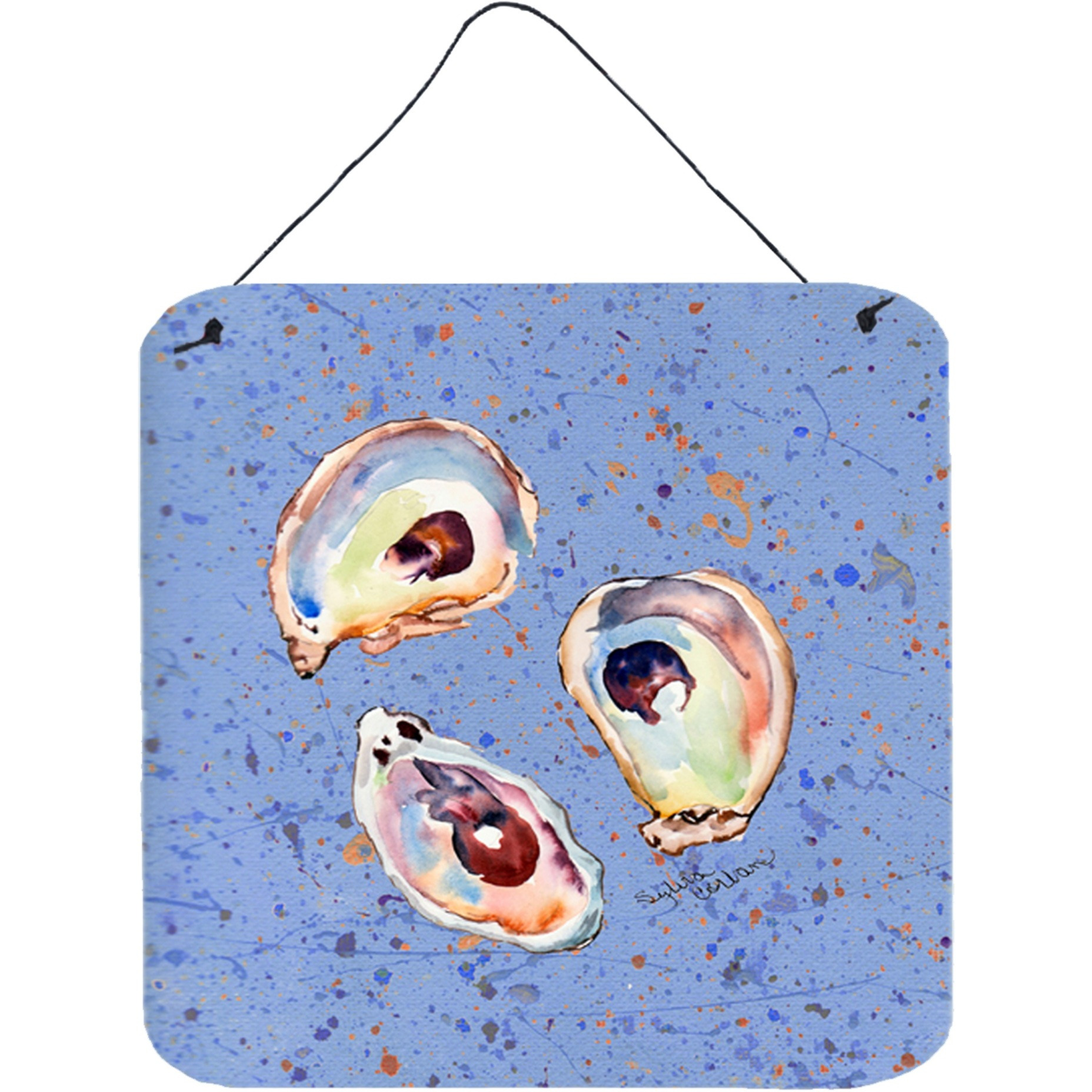 &quotCaroline's Treasures 8456DS66 Oyster Aluminum Metal Wall or Door Hanging Prints, 6 x 6"", Multicolor"