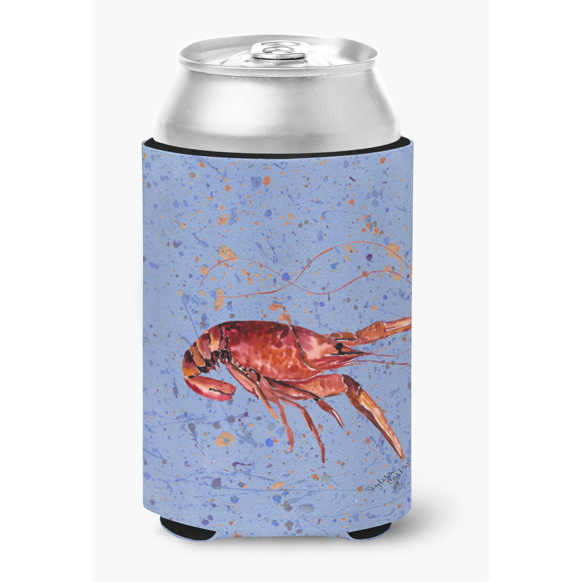 Crawfish on blue Can or Bottle Beverage Insulator Hugger