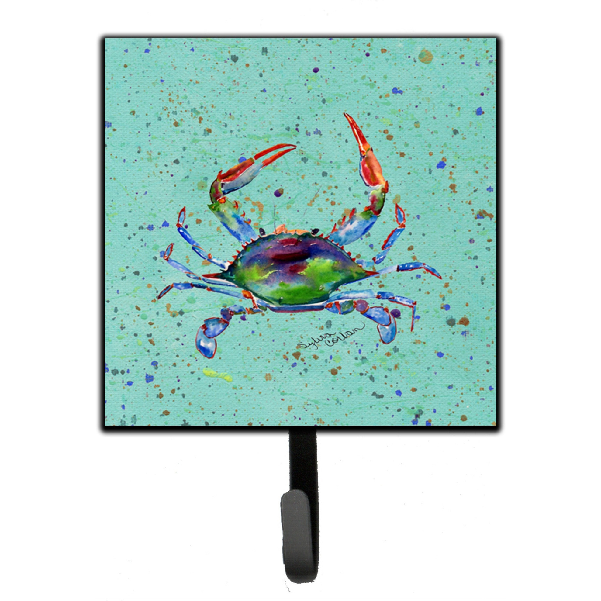 &quotCaroline's Treasures 8462SH4 Crab Leash Holder or Key Hook, Small, Multicolor"
