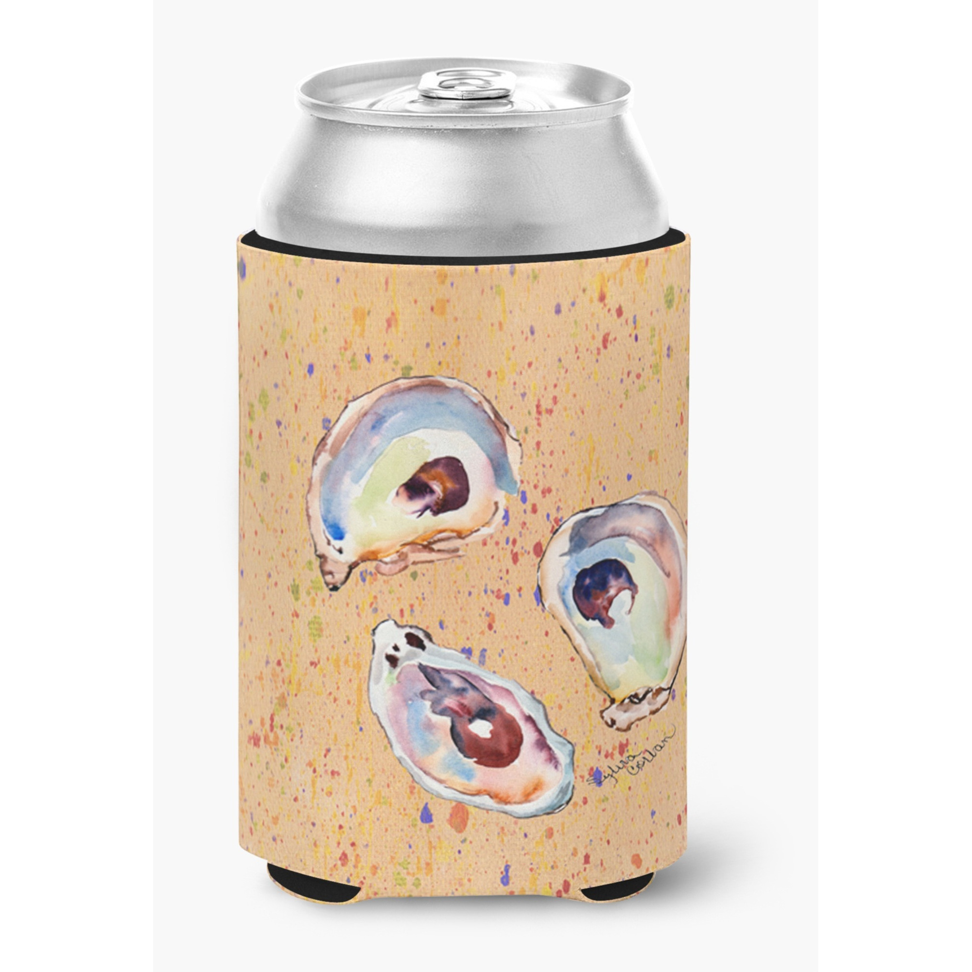 Oyster on Coral Can or Bottle Beverage Insulator Hugger