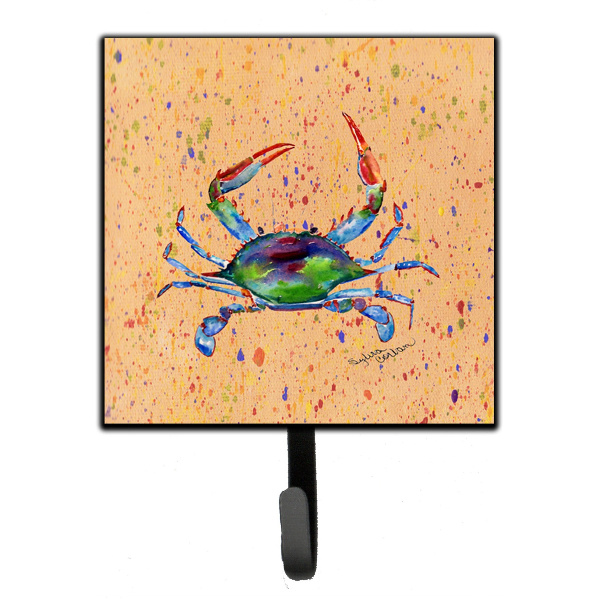 &quotCaroline's Treasures 8467SH4 Crab Leash Holder or Key Hook, Small, Multicolor"