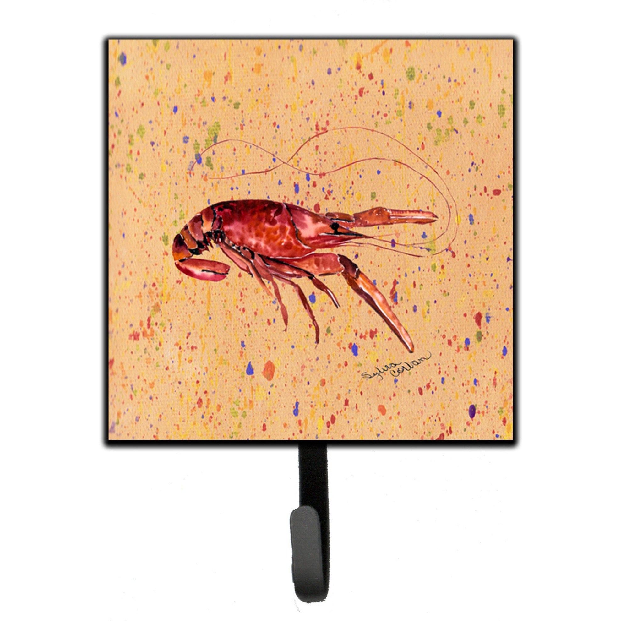 &quotCaroline's Treasures 8468SH4 Crawfish Leash Holder or Key Hook, Small, Multicolor"