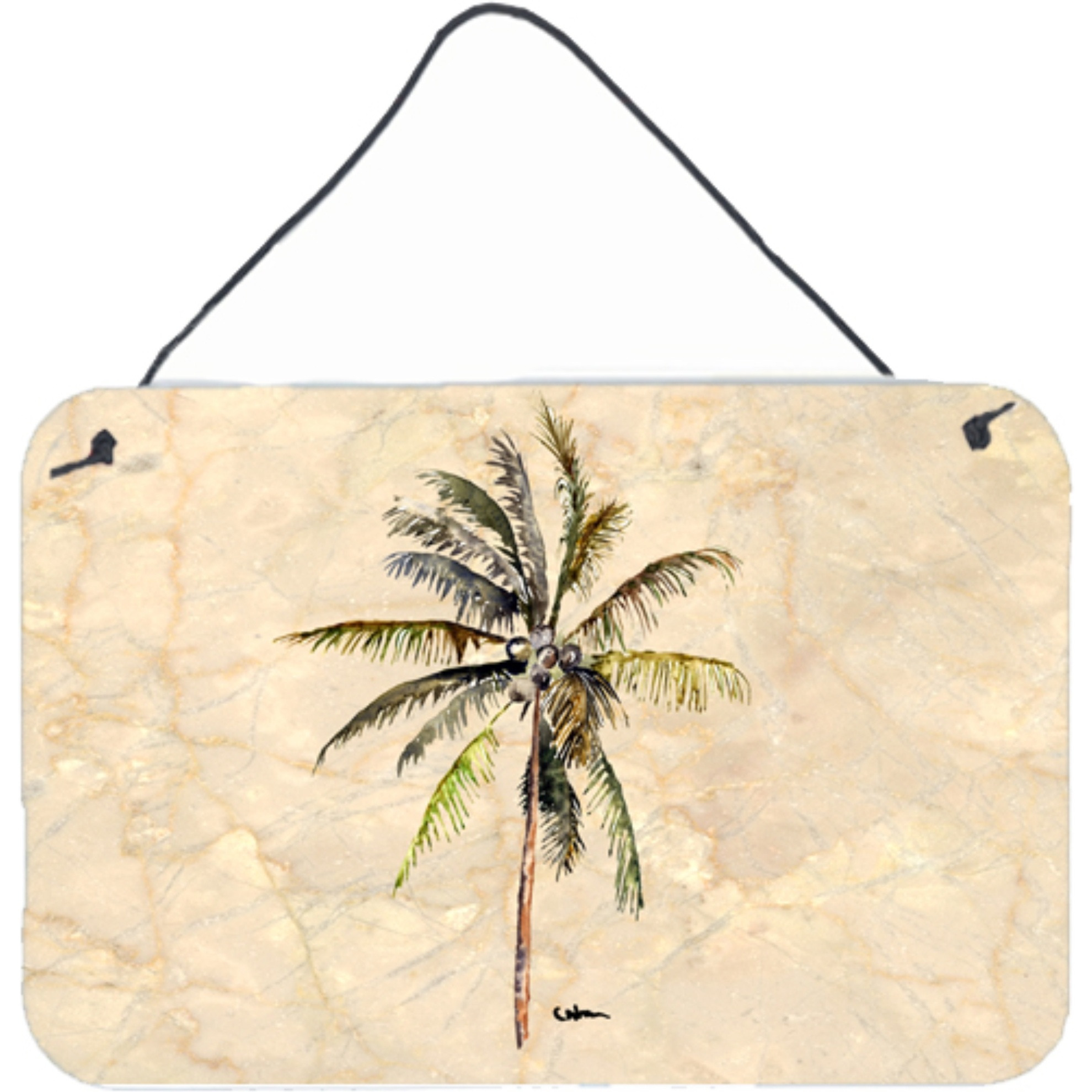 &quotCaroline's Treasures 8482DS812 Palm Tree Aluminum Metal Wall or Door Hanging Prints, 8 x 12"""