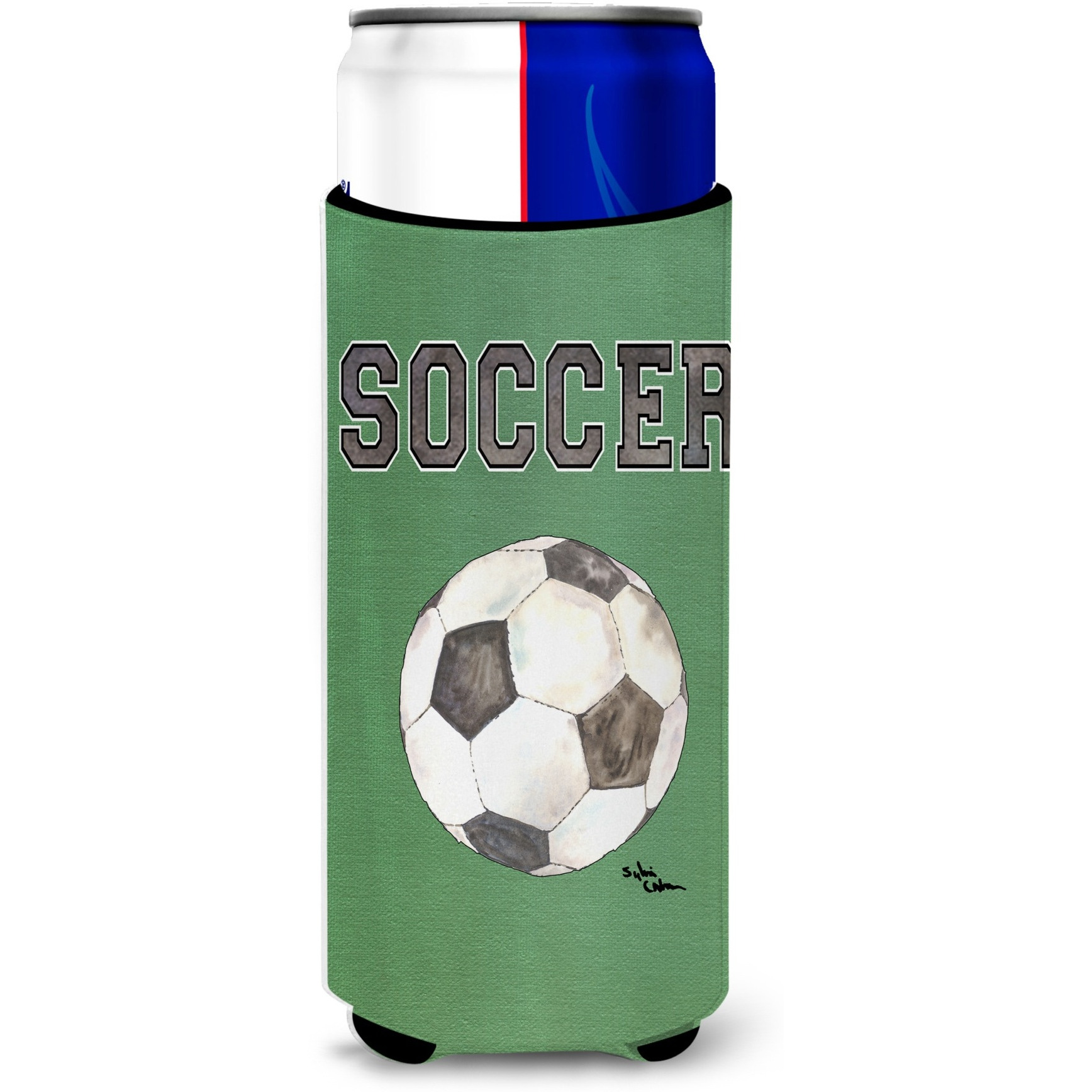 Soccer Ultra Beverage Insulators for slim cans 8484MUK
